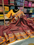 Kanchi  Cotton Saree with Readymade Blouse (36/38 size)