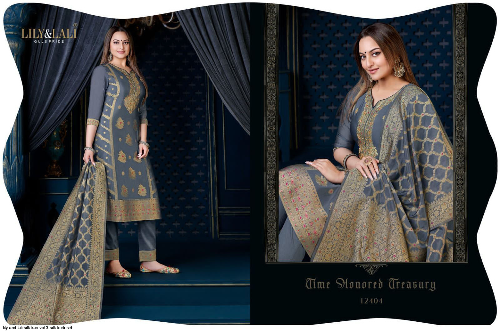 Lily and Lali Silk Kari VOL-3 Silk Kurti with Pant and Dupatta Collections