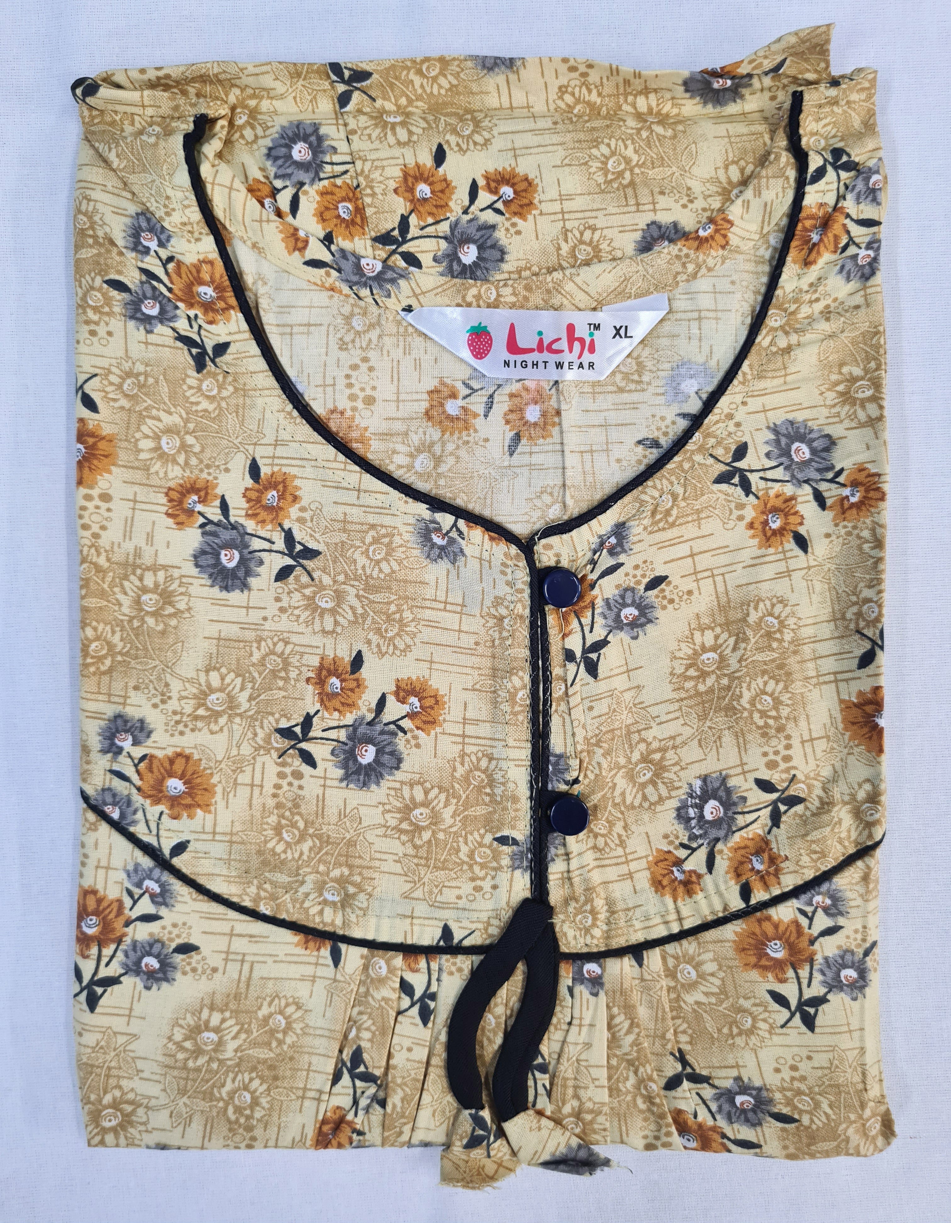 Lichi Cool Cool Printed Cotton Night Gown