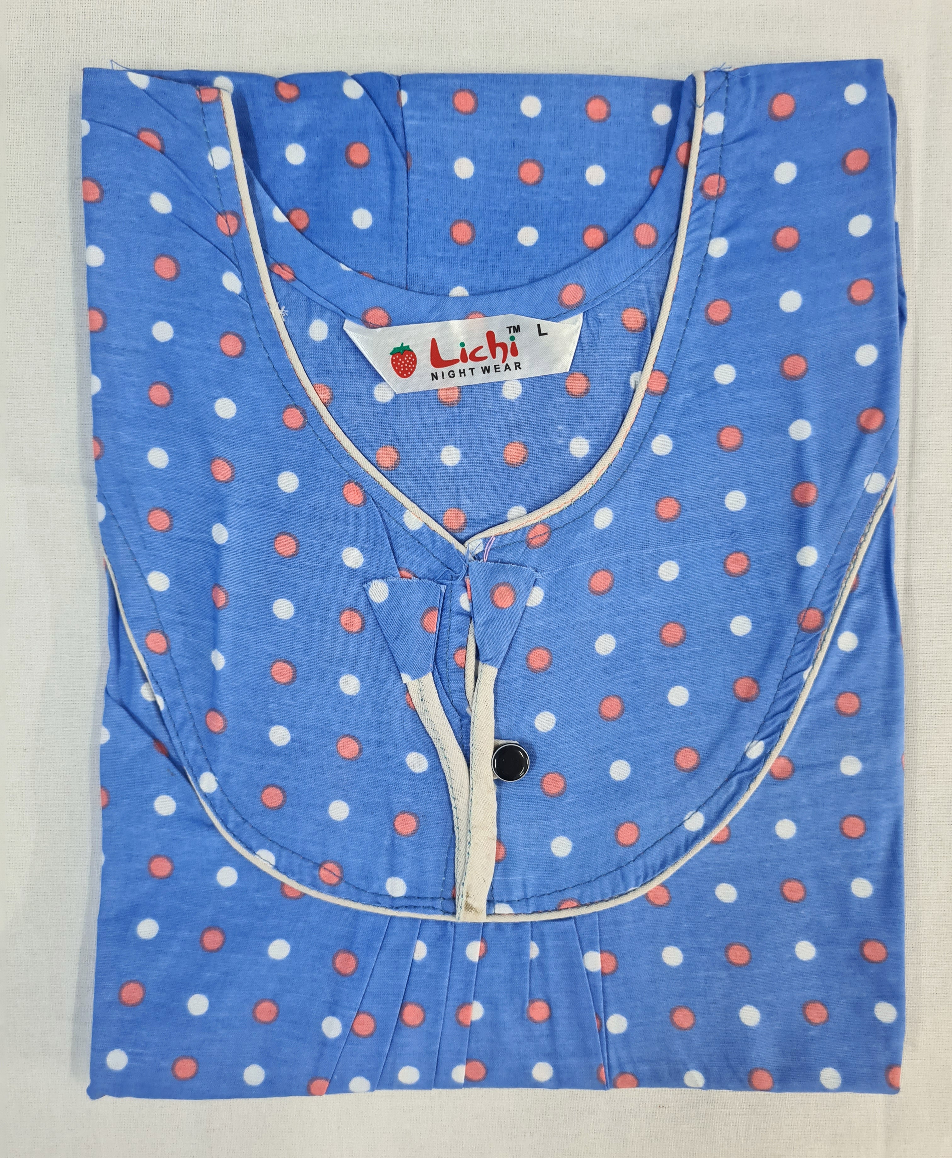 Lichi Cool Cool Printed Cotton Night Gown