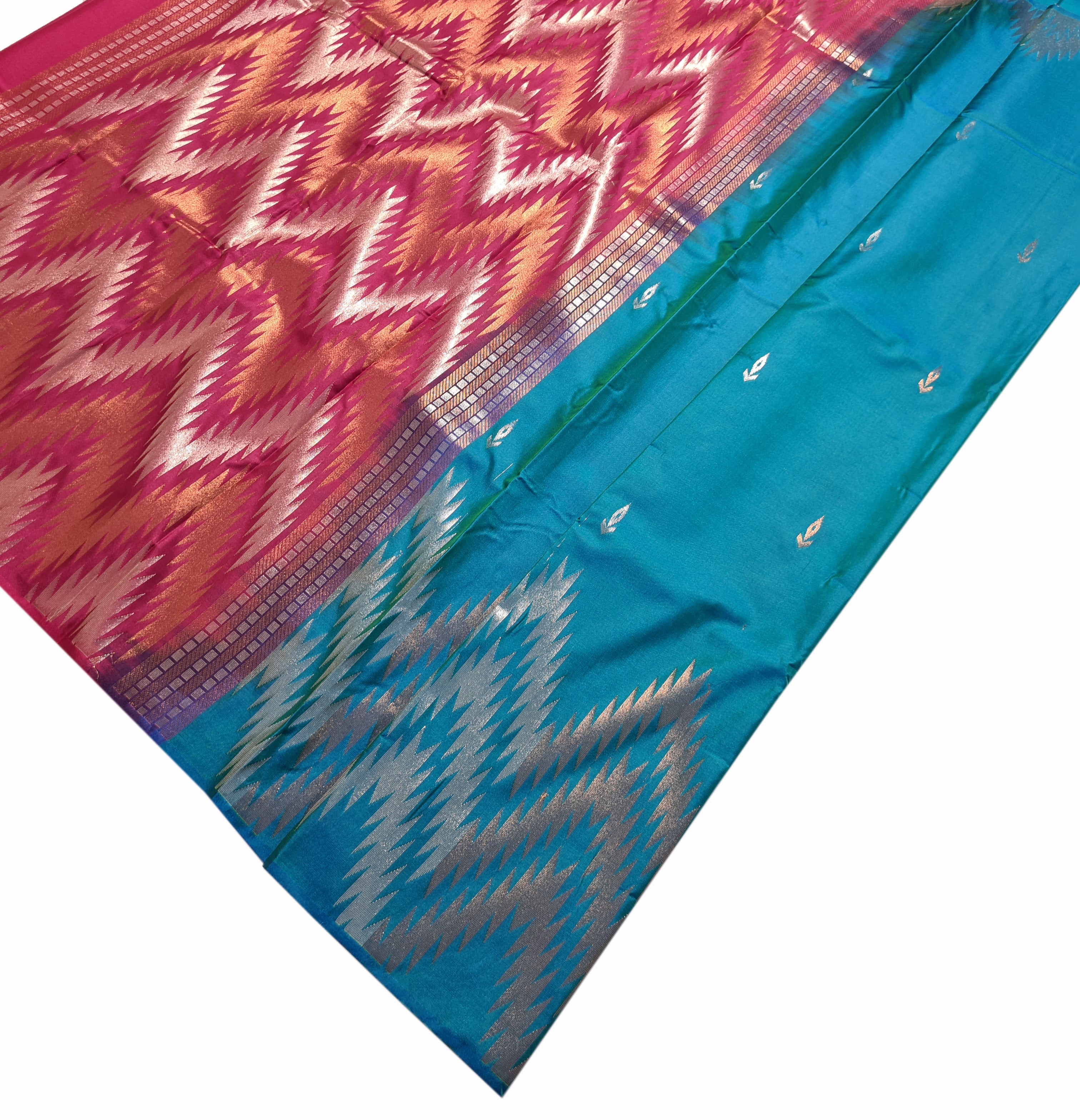 Vegan Soft Temple Border Sarees