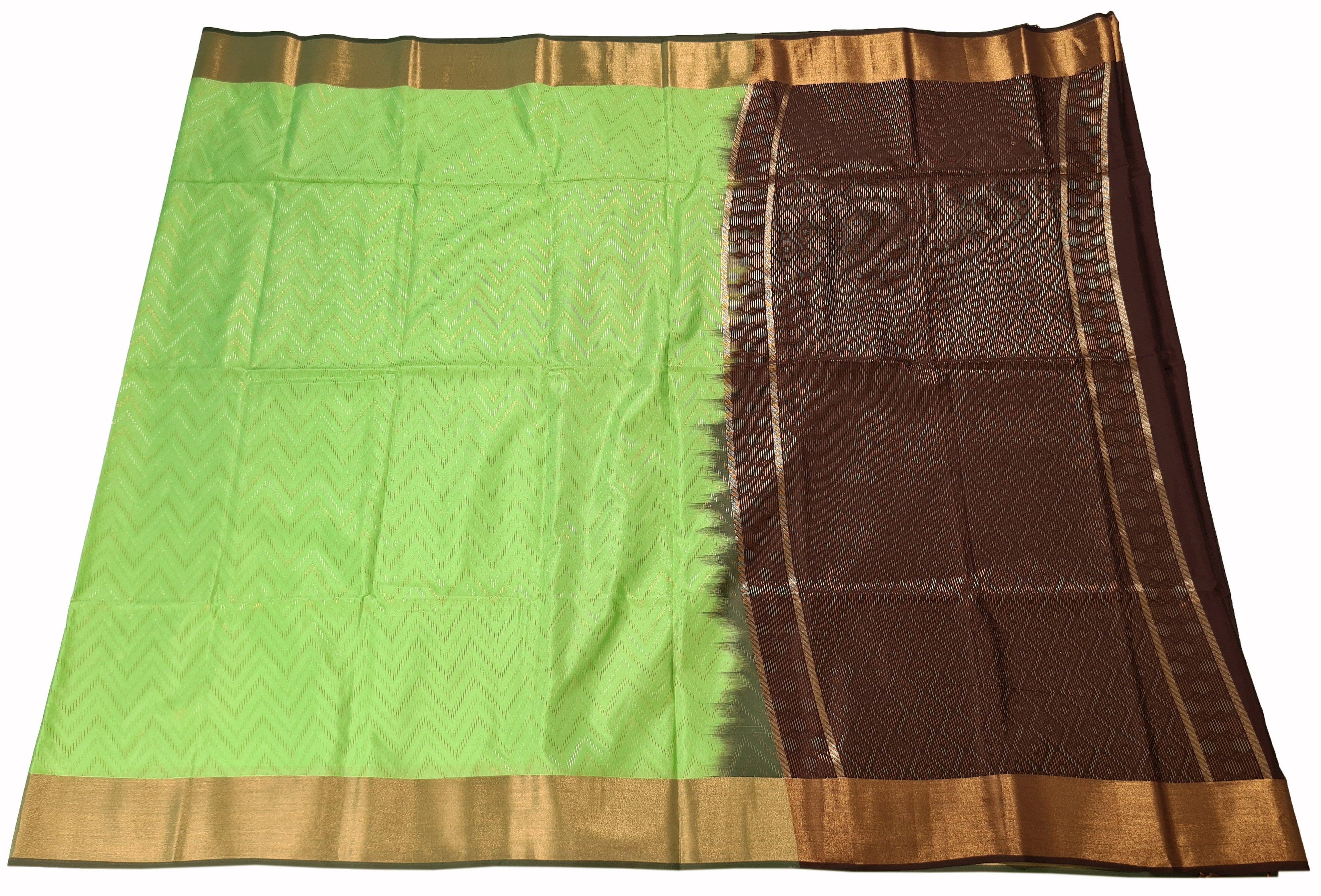 Vegan Soft Silk Ikkat Butta Sarees