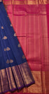 Kanchi Vegan Silk Saree With Contrast Blouse and Rich Jari Pallu