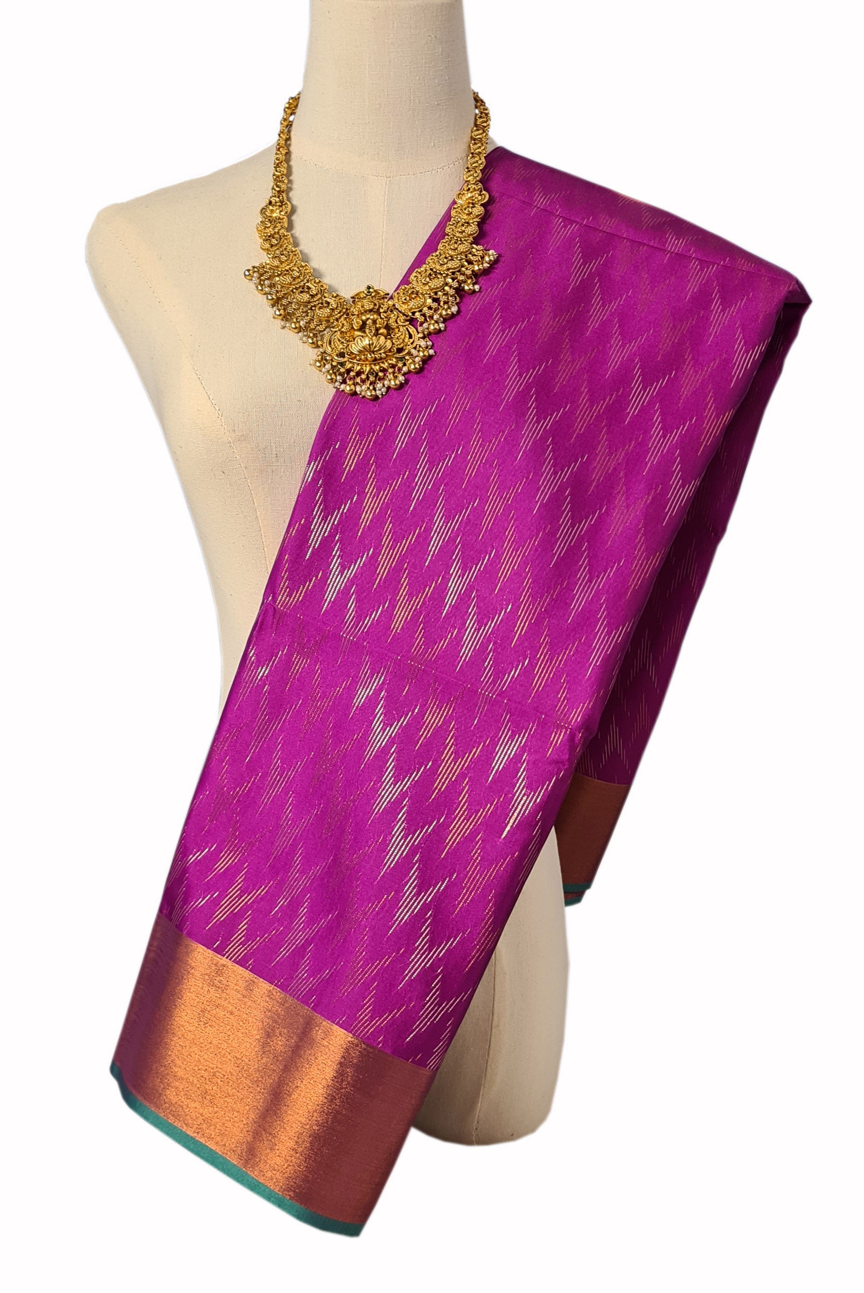 Vegan Soft Silk Ikkat Butta Sarees