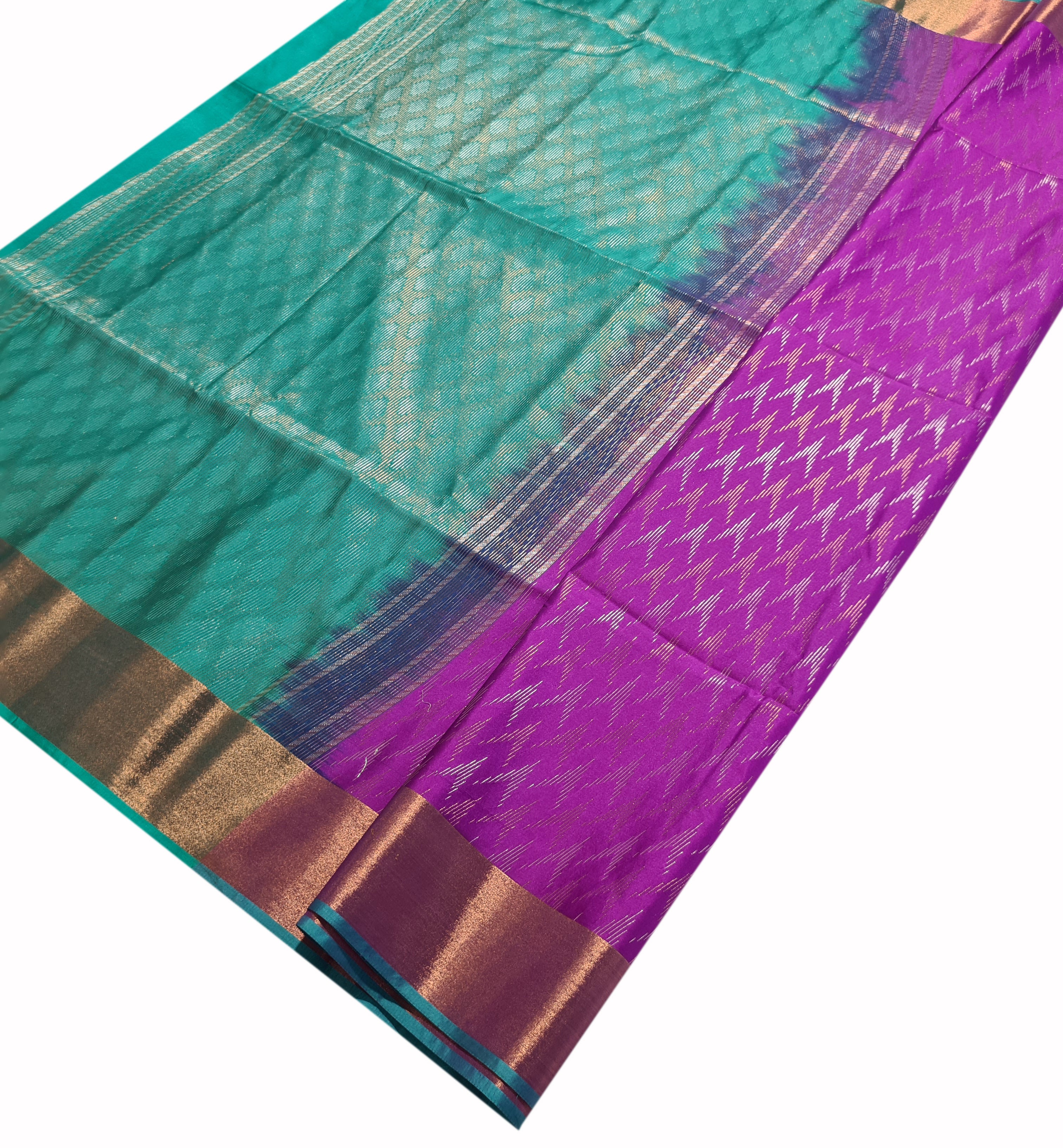 Vegan Soft Silk Ikkat Butta Sarees