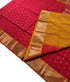 Kanchi Vegan Silk Saree With Contrast Blouse and Rich Jari Pallu