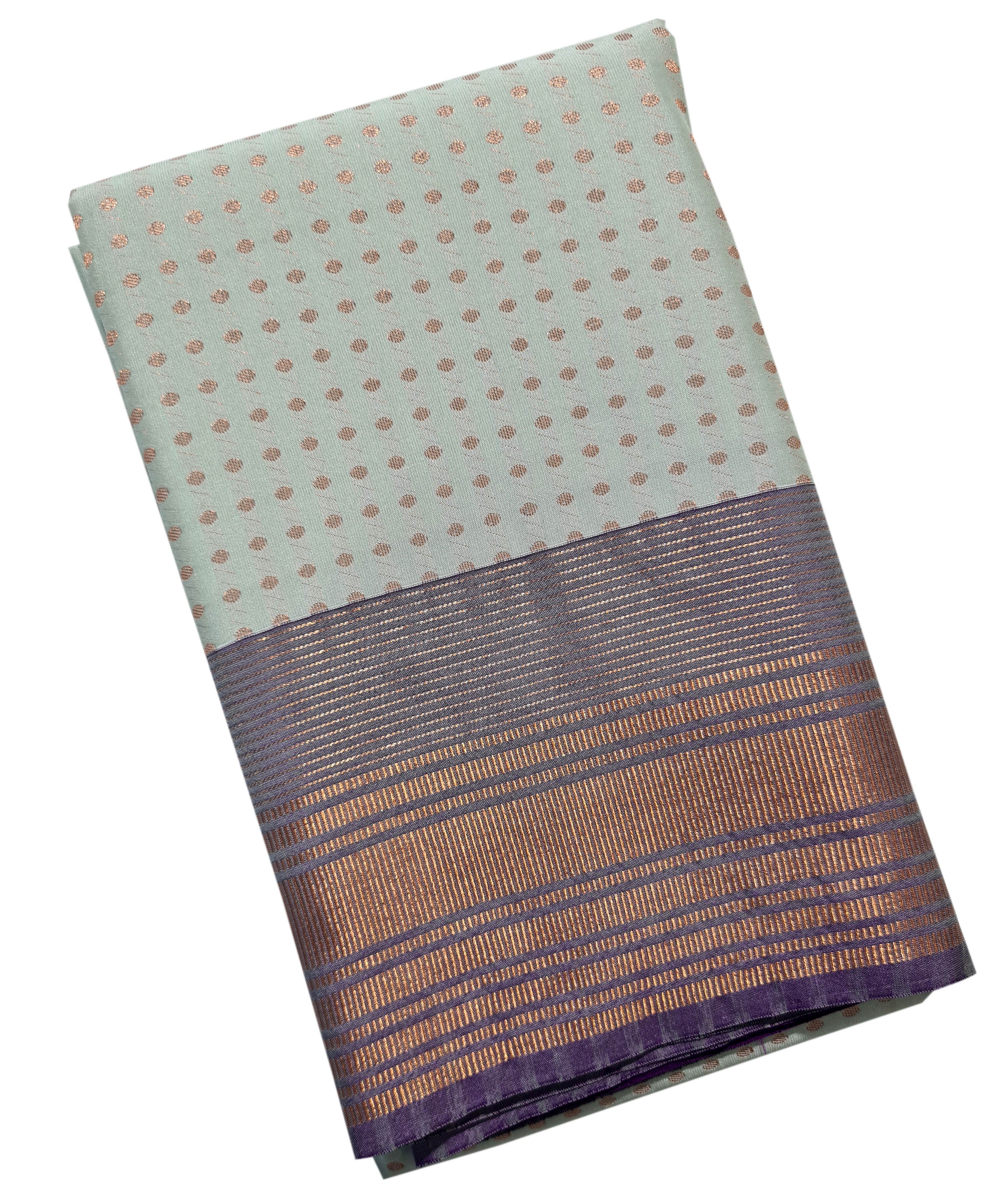 Vegan Silk Silver Butta Sarees