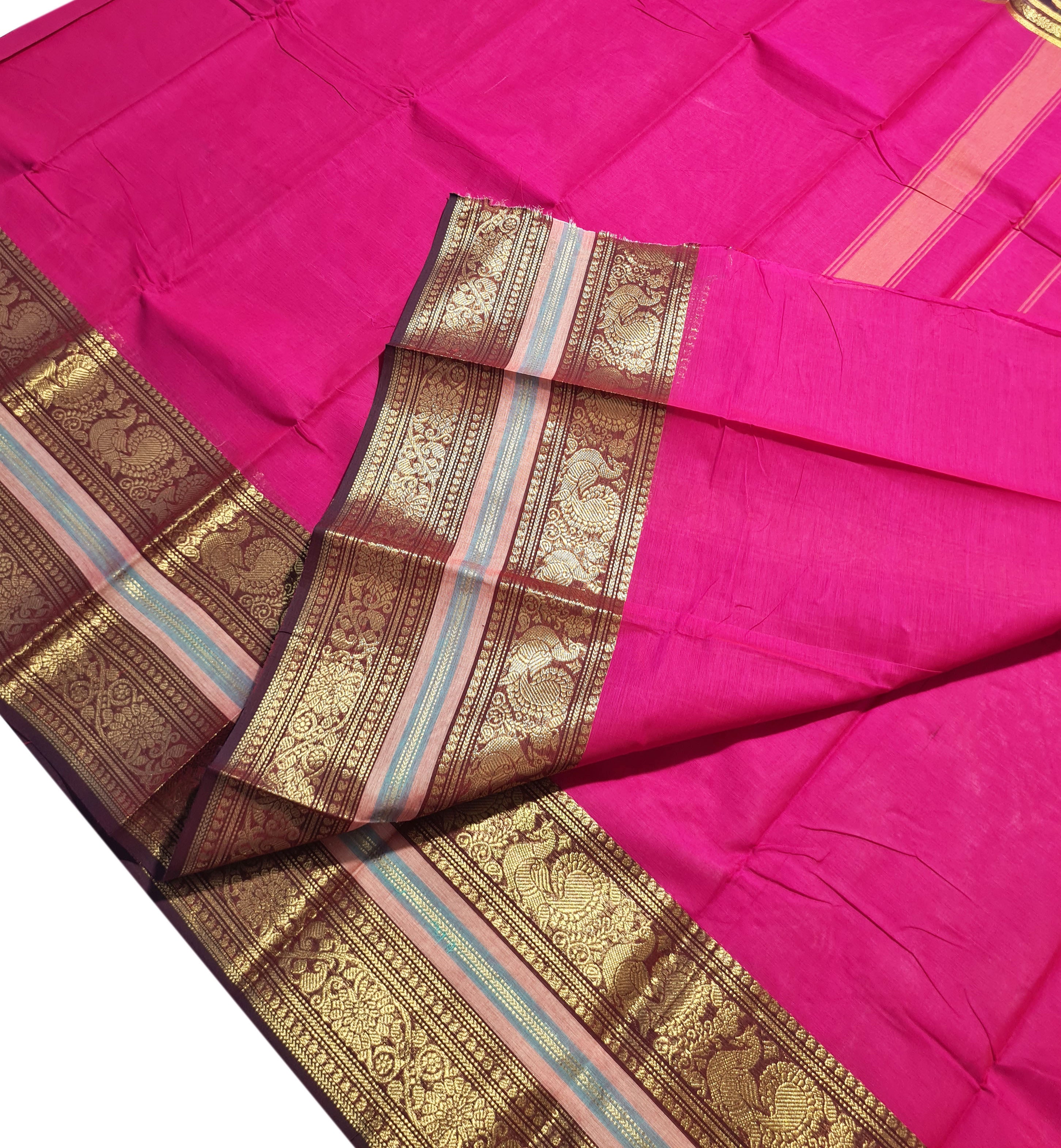 Pure Cotton Plain Sarees