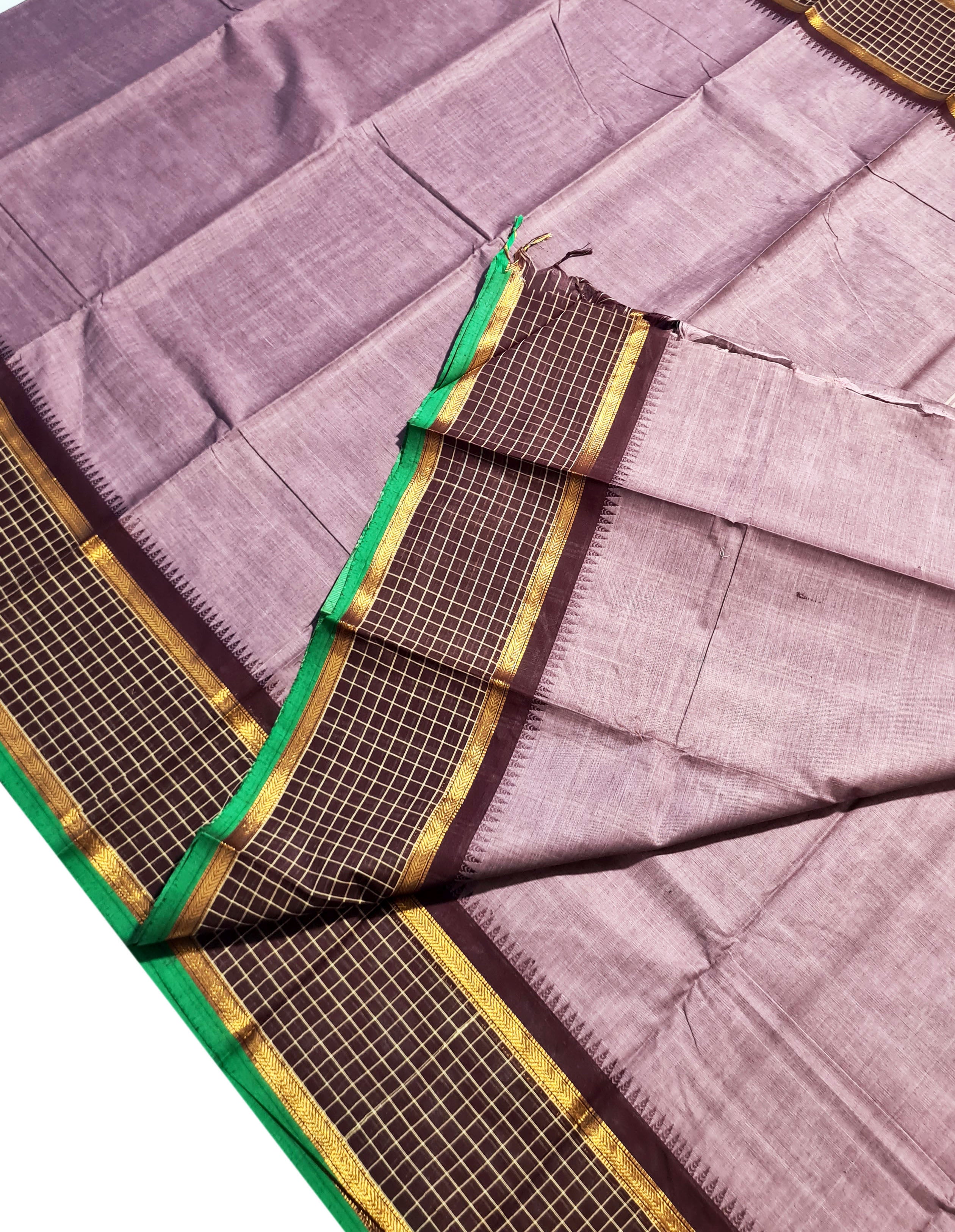 Pure Cotton Plain Sarees