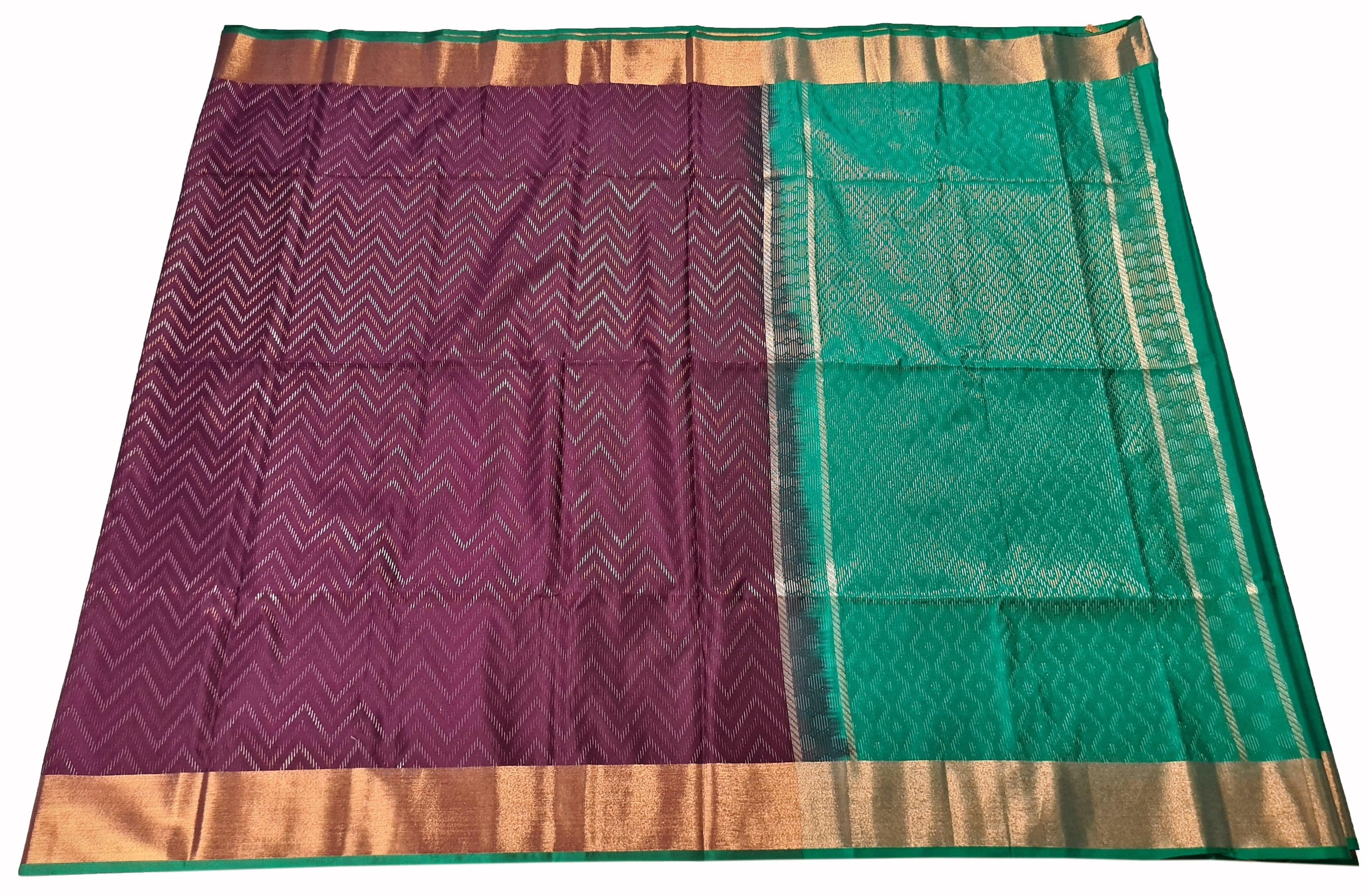 Vegan Soft Silk Ikkat Butta Sarees