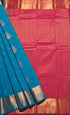 Kanchi Vegan Silk Saree With Contrast Blouse and Rich Jari Pallu