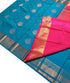 Kanchi Vegan Silk Saree With Contrast Blouse and Rich Jari Pallu