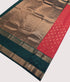 Kanchi Vegan Silk Saree With Contrast Blouse and Rich Jari Pallu