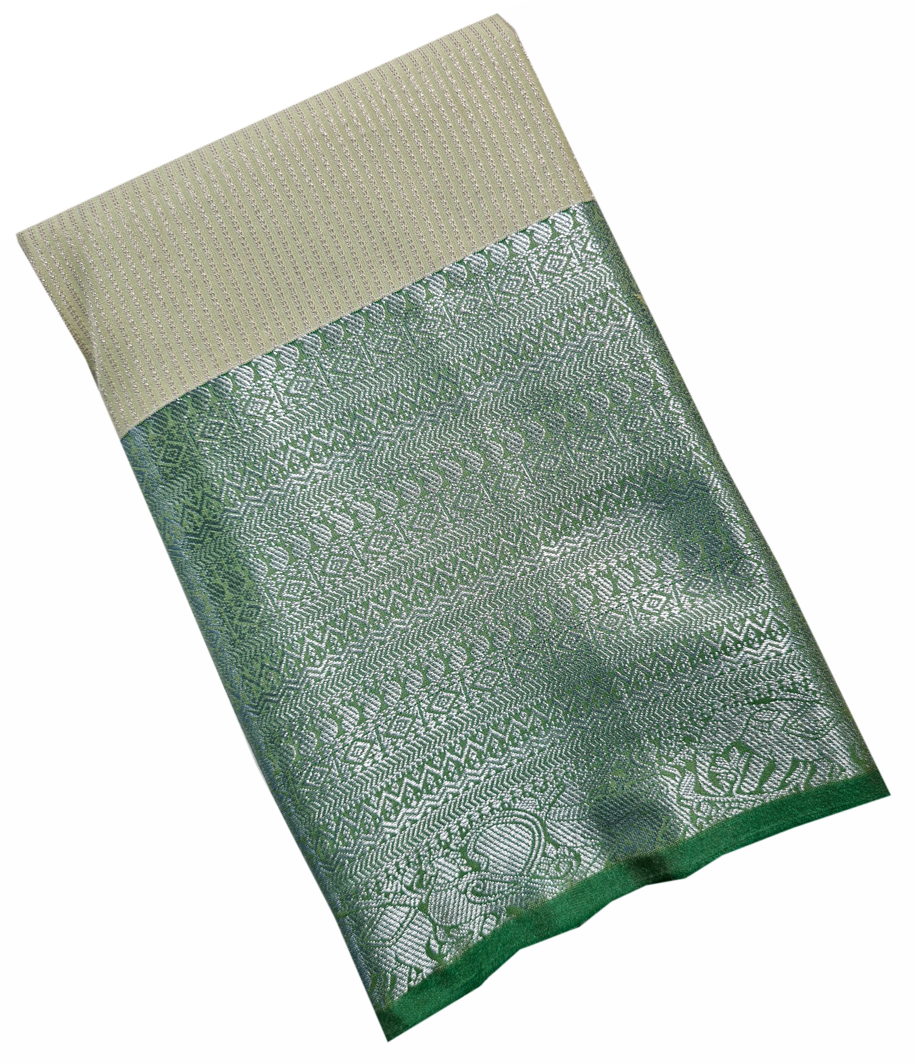 Vegan Silk Special Silver Butta Sarees