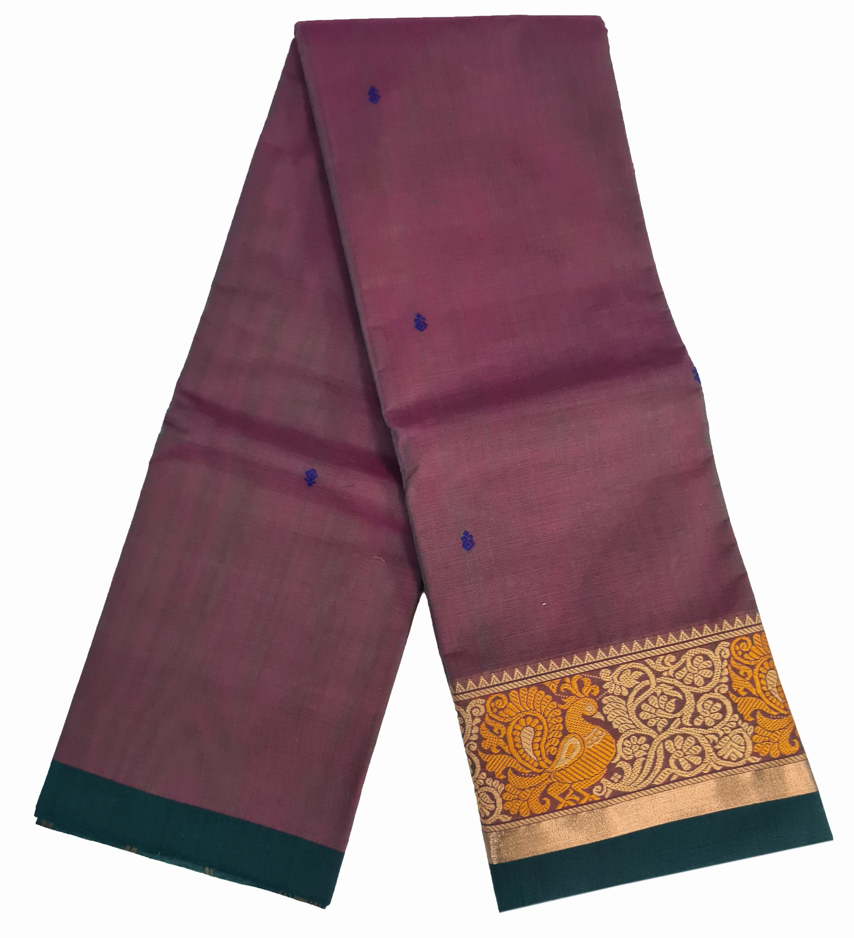 Kanchipuram Cotton Saree With Blouse