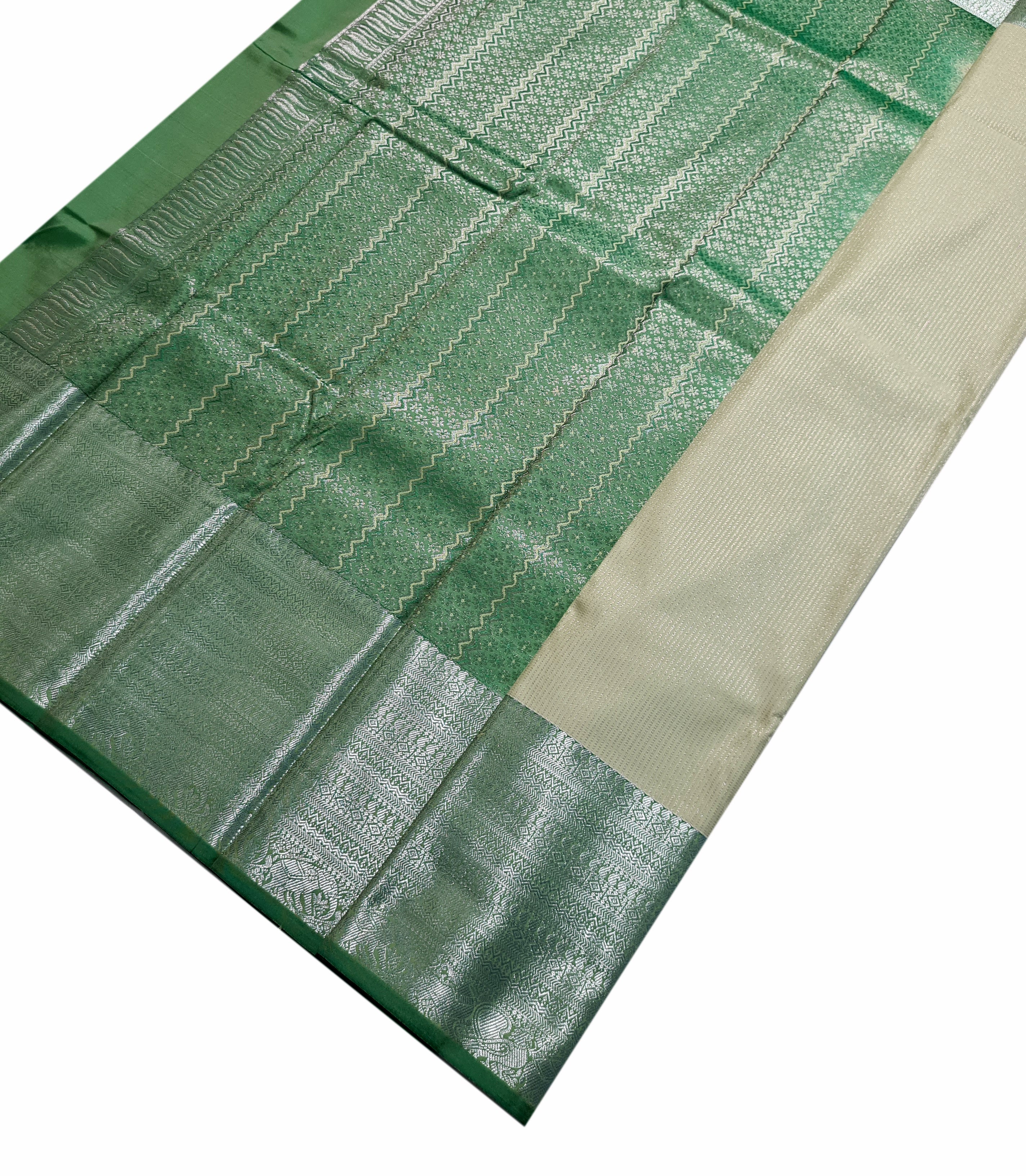 Vegan Silk Special Silver Butta Sarees