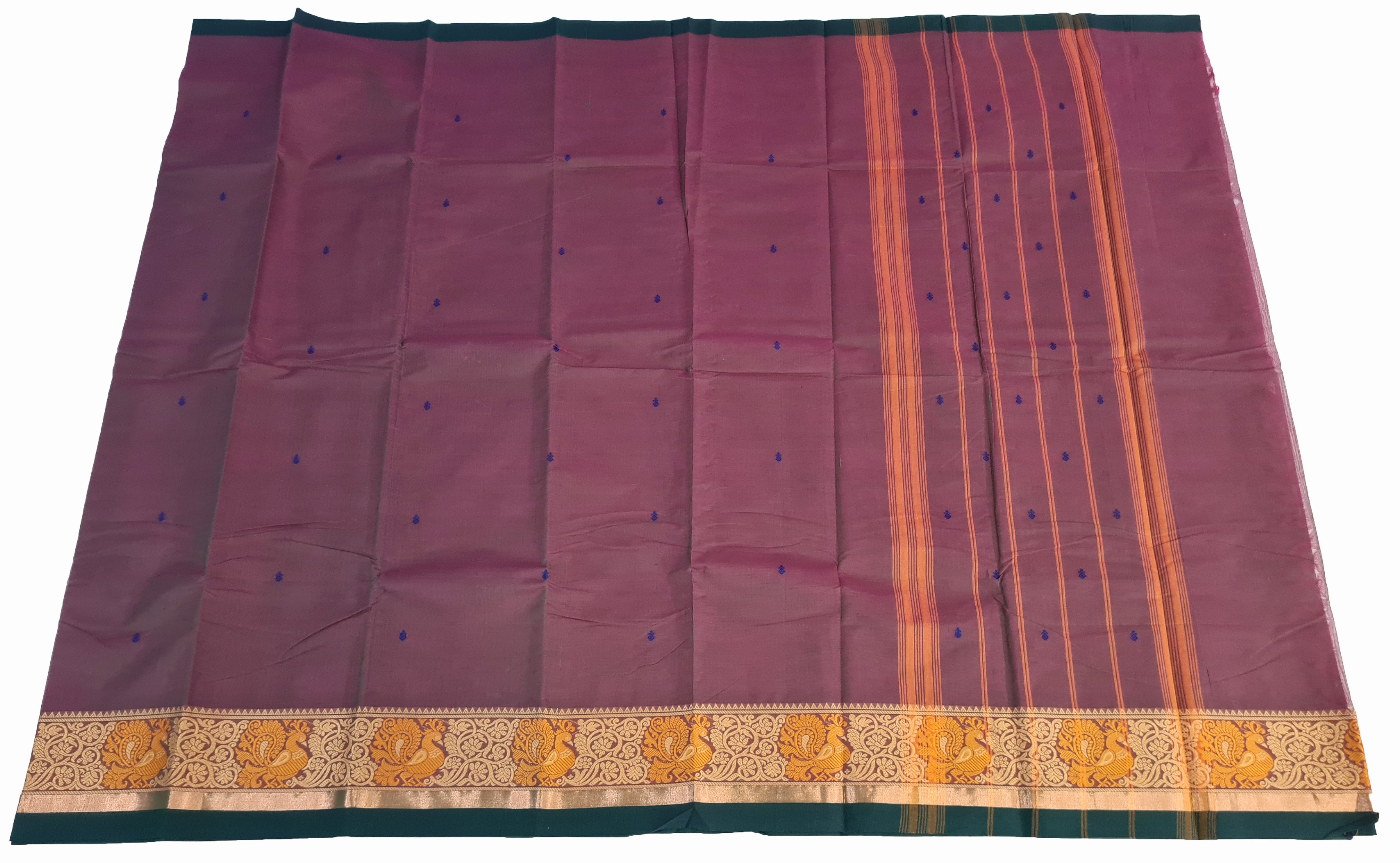 Kanchipuram Cotton Saree With Blouse