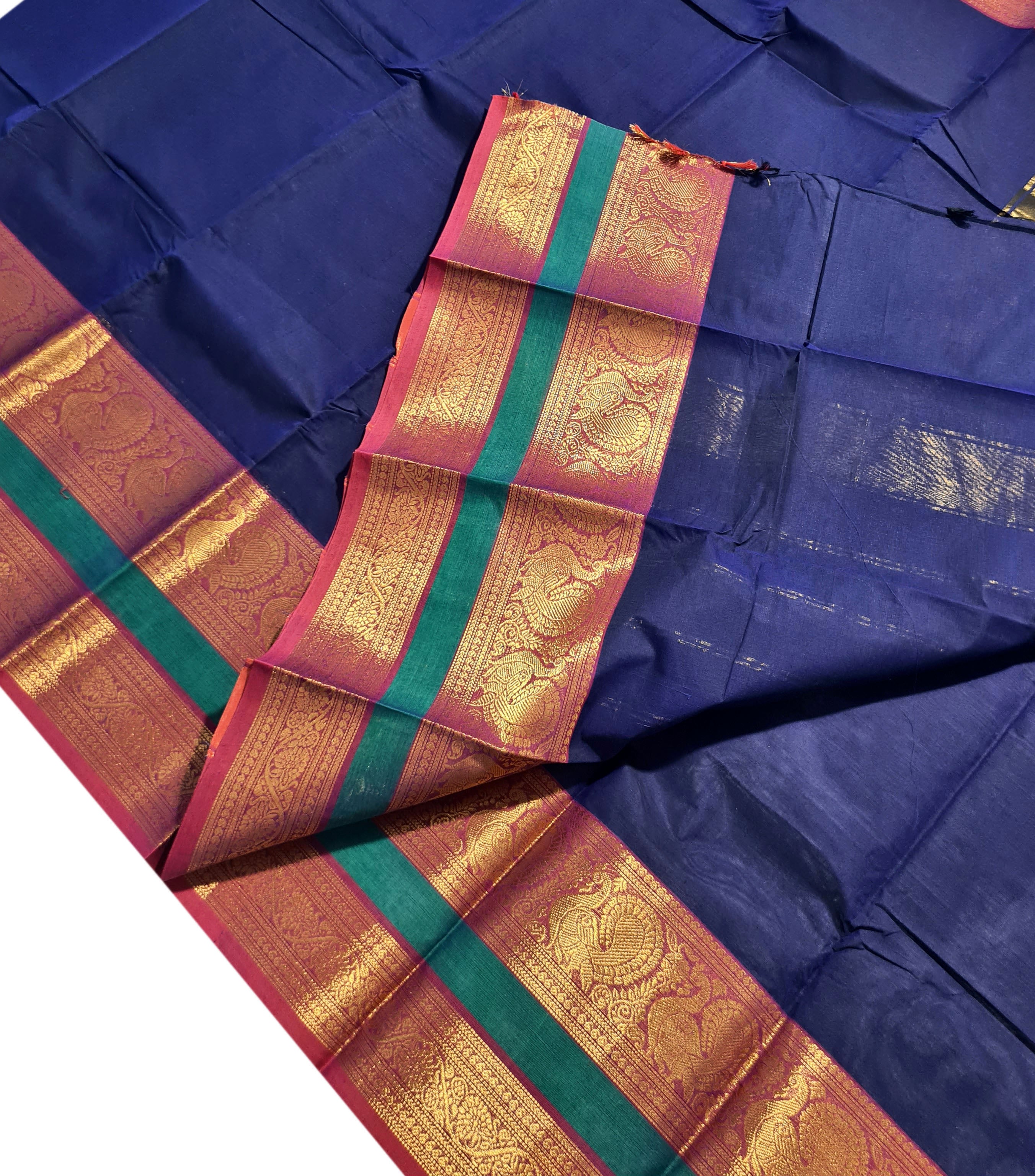 Pure Cotton Plain Sarees