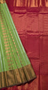 Kanchi Vegan Silk Saree With Contrast Blouse and Rich Jari Pallu