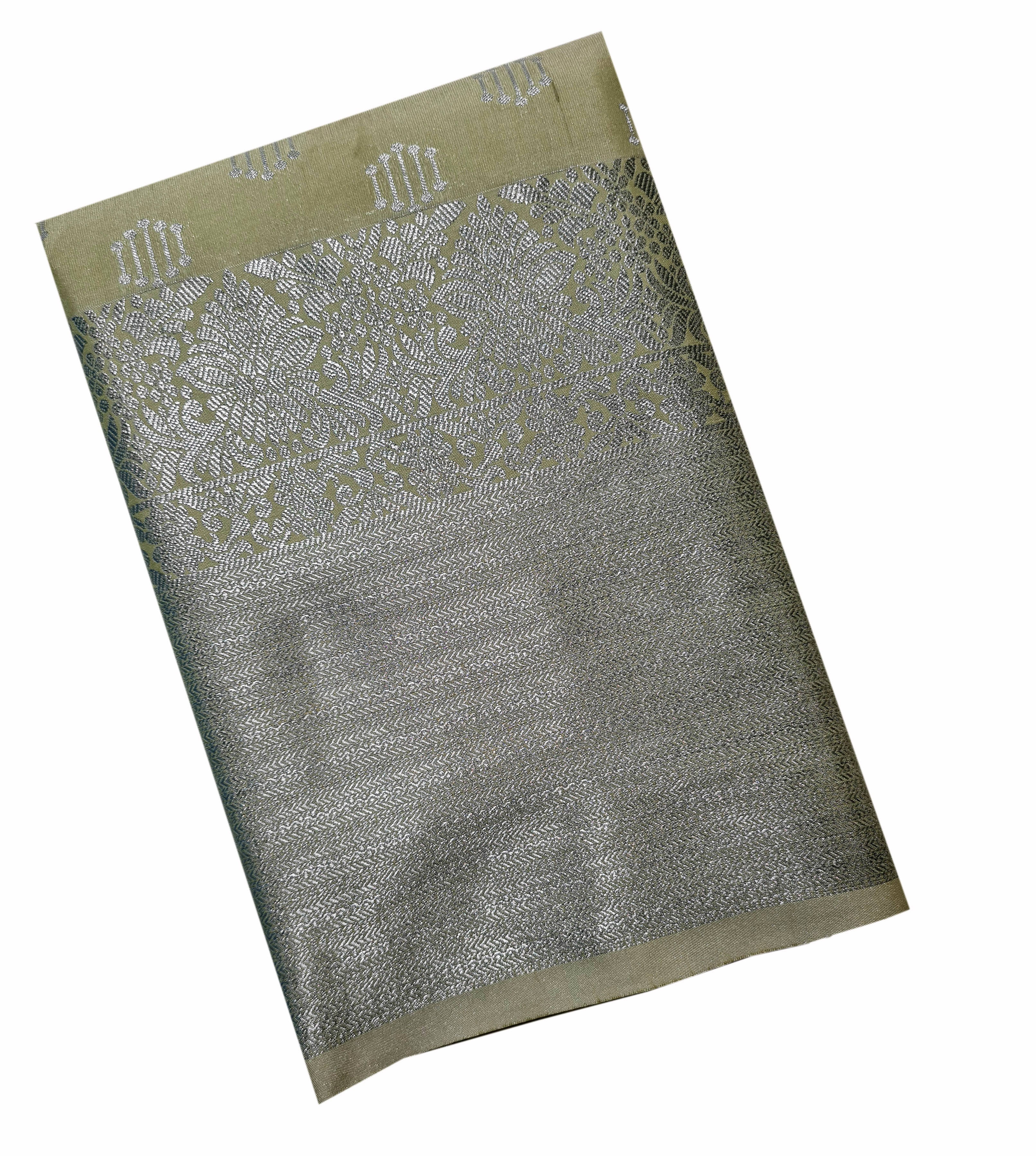 Vegan Silk Special Silver Butta Sarees