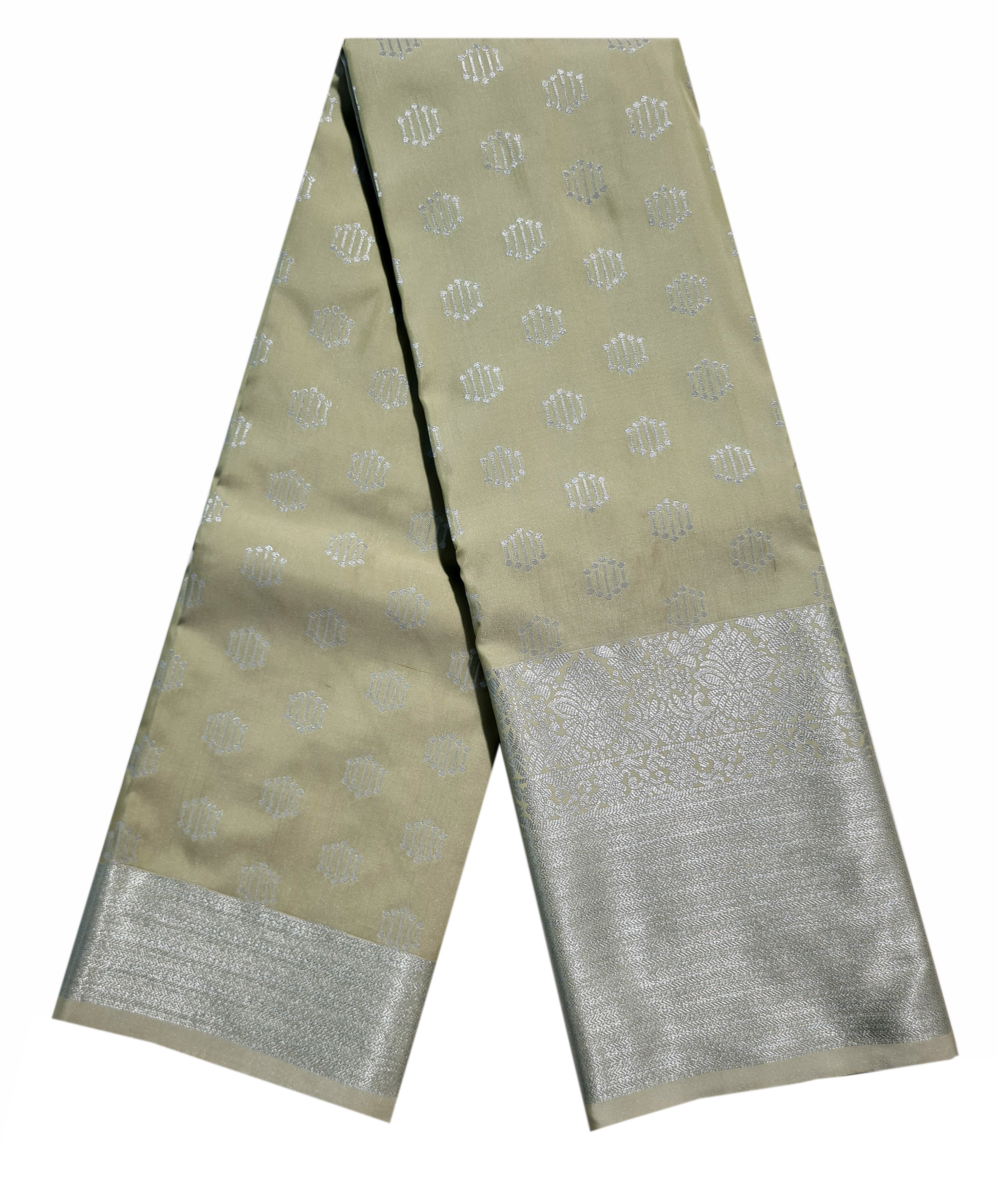 Vegan Silk Special Silver Butta Sarees