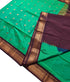 Kanchi Vegan Silk Saree With Contrast Blouse and Rich Jari Pallu