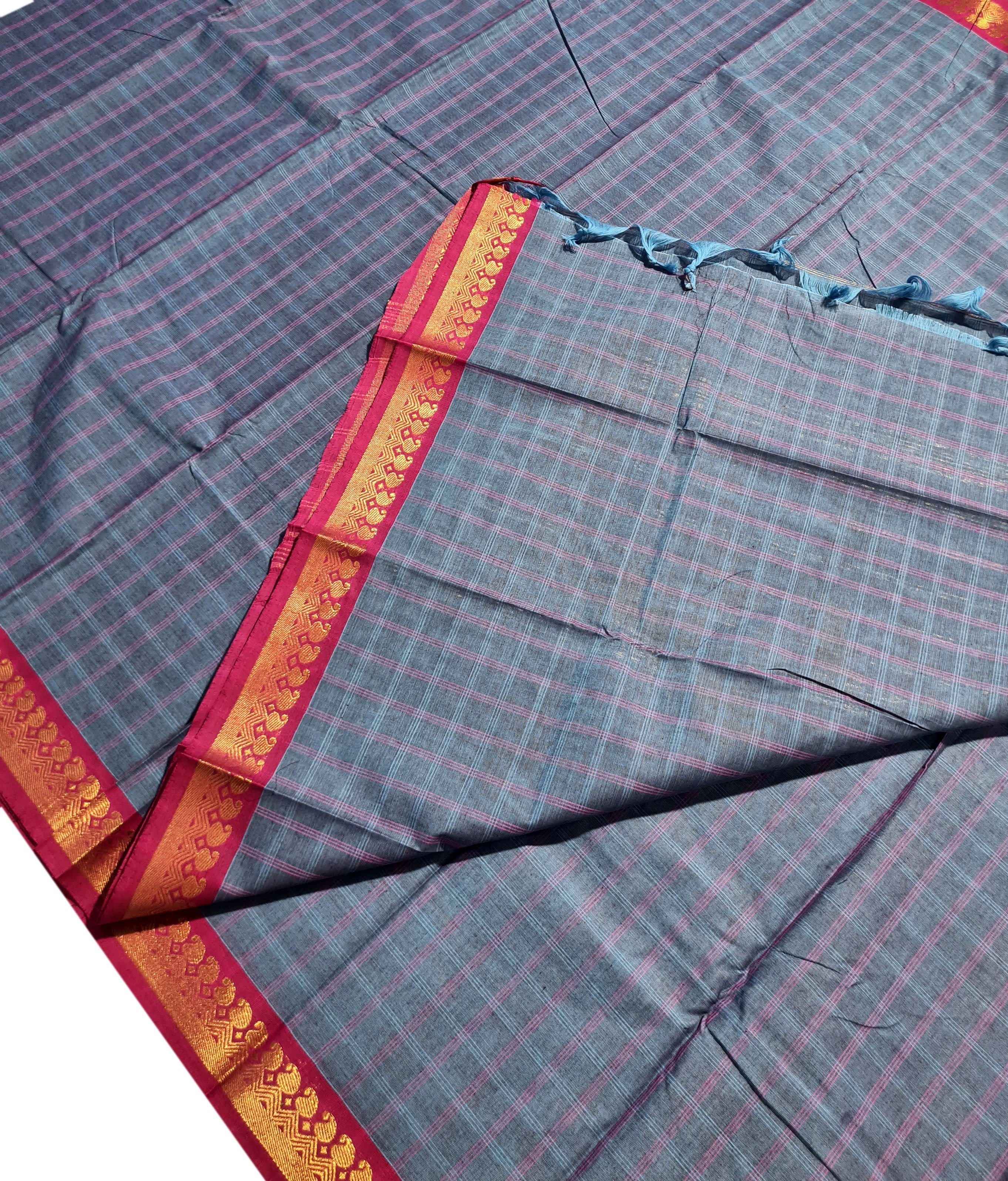 Pure Cotton Plain Sarees