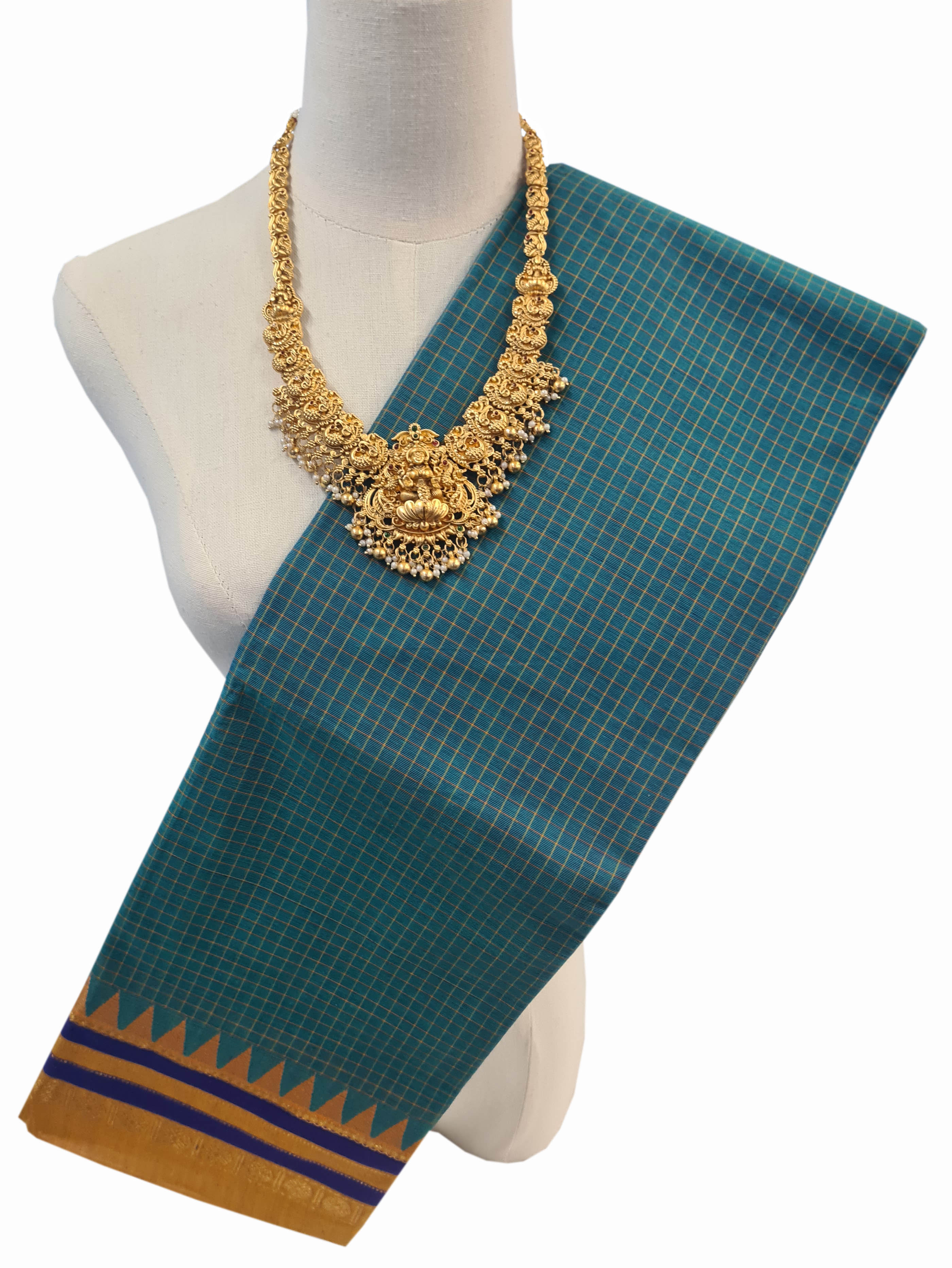 Kanchipuram Cotton Saree With Blouse