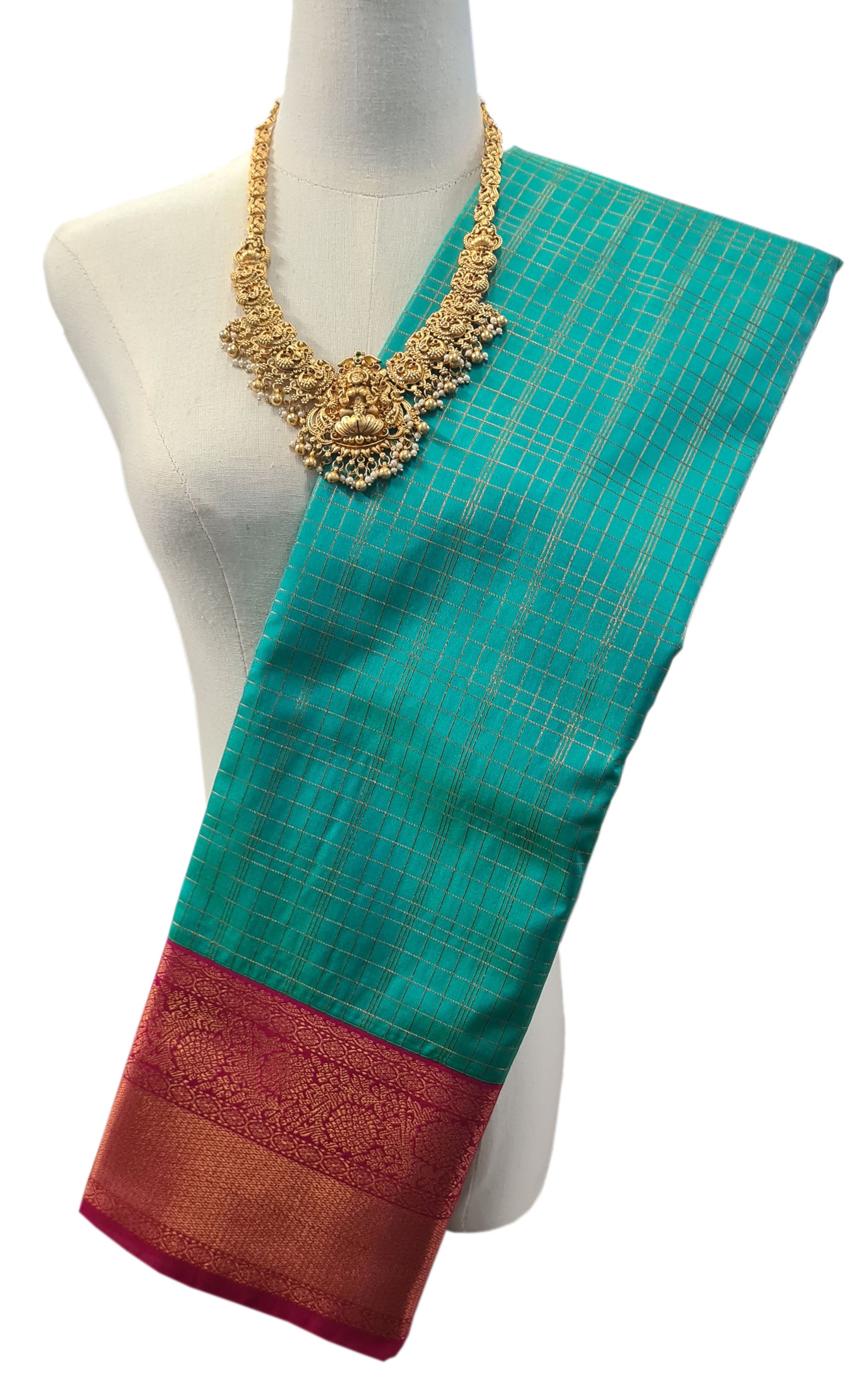 Vegan Silk Korvai Checks Sarees