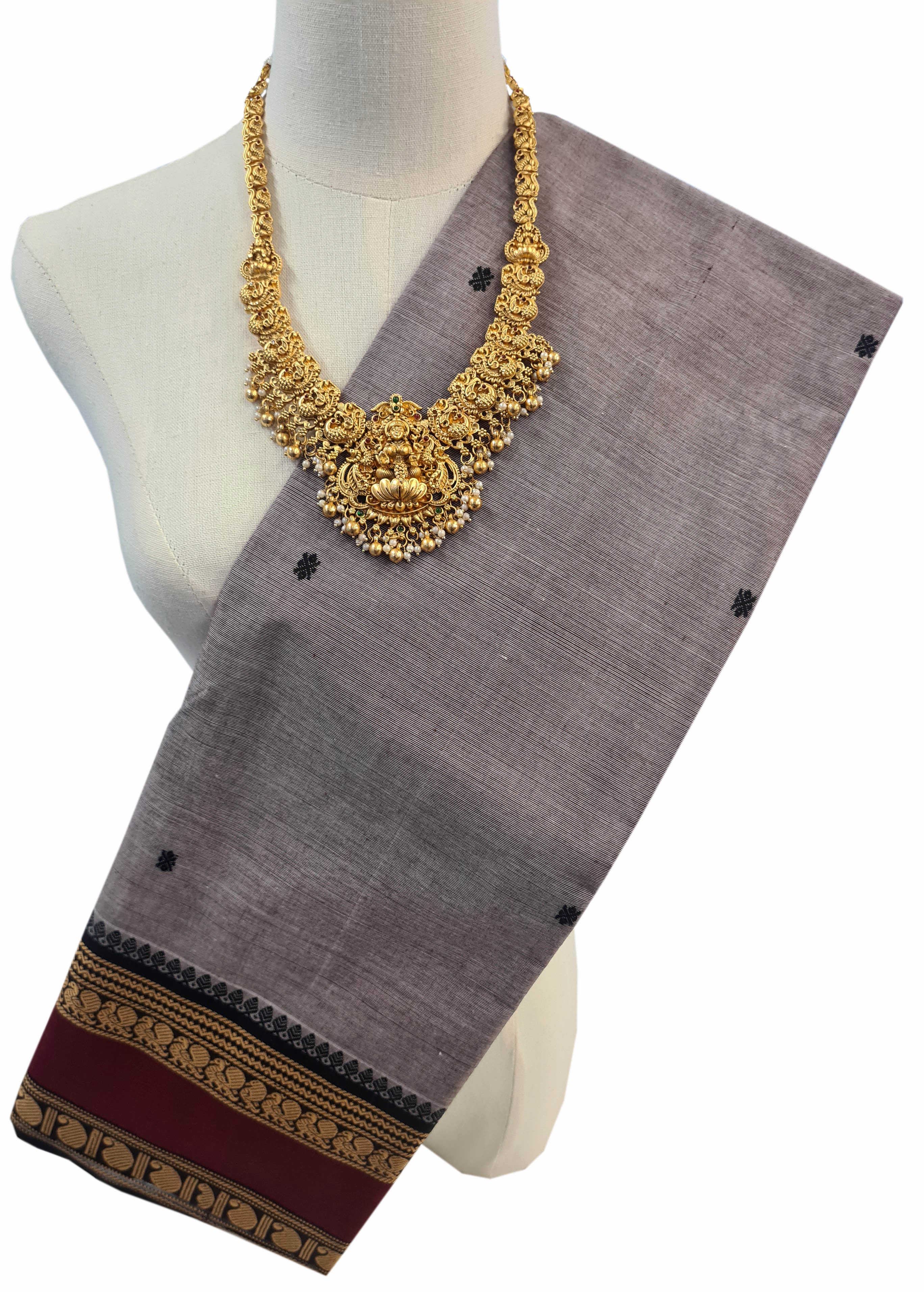 Kanchipuram Cotton Saree With Blouse