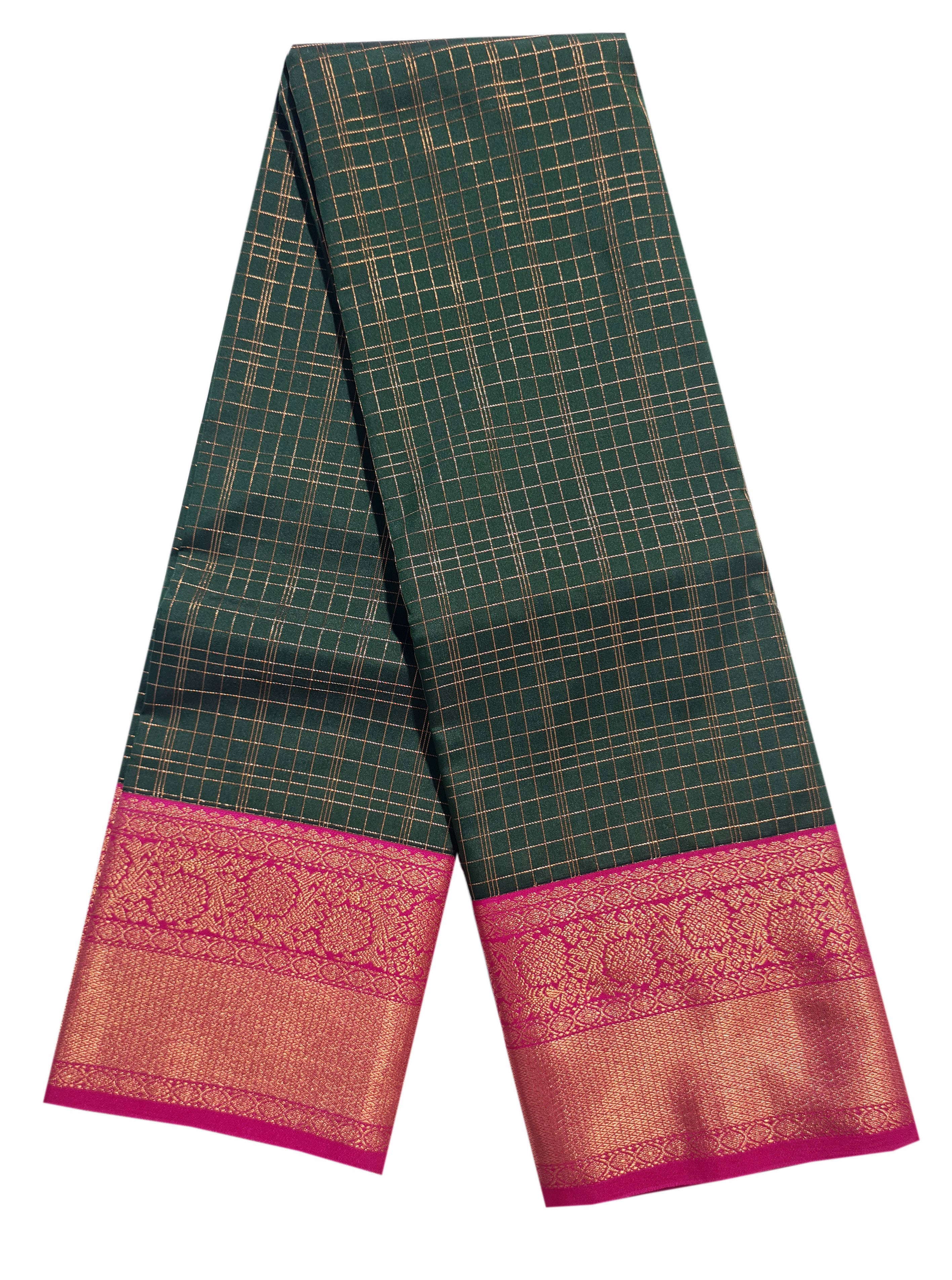 Vegan Silk Korvai Checks Sarees