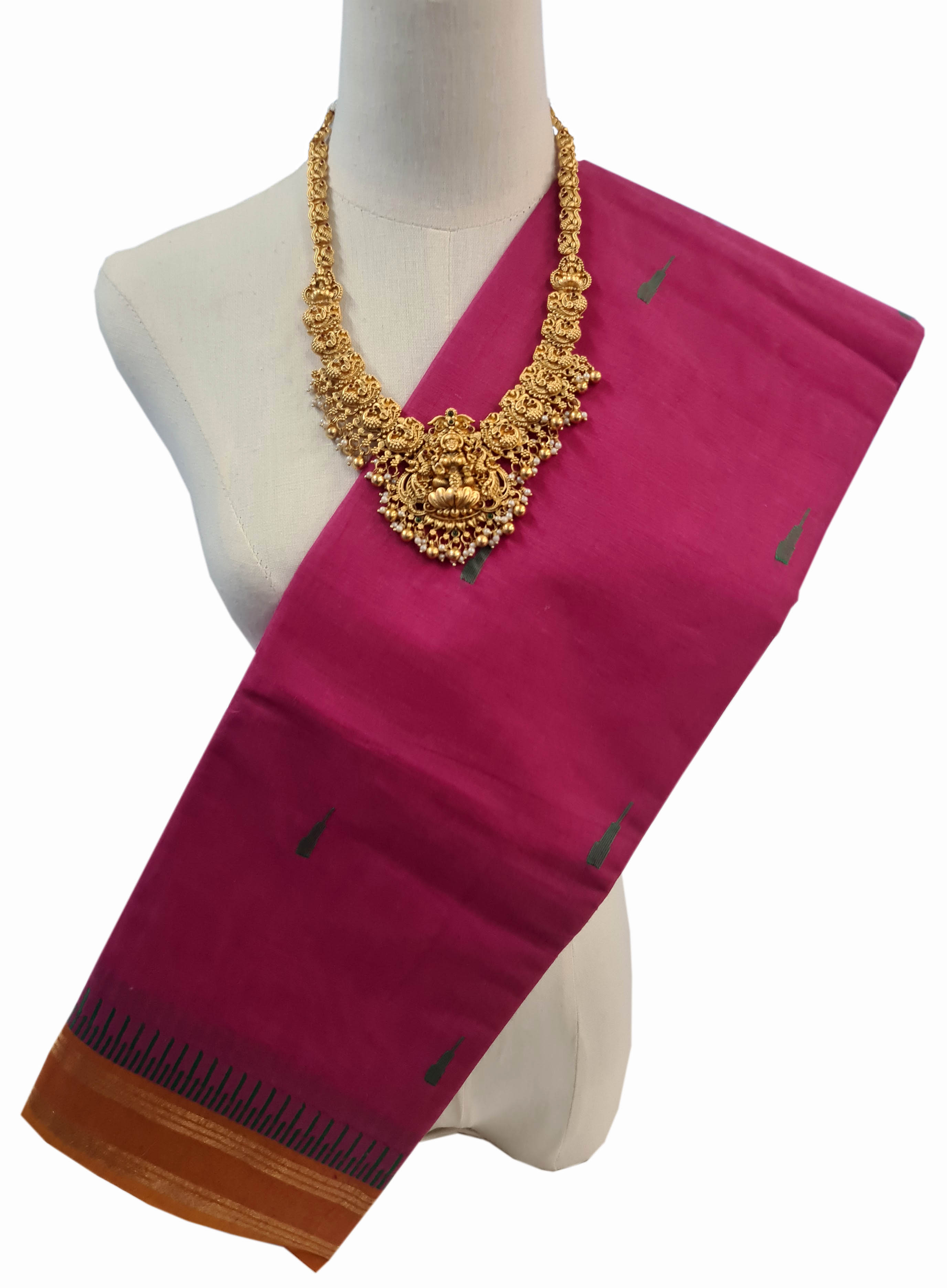 Kanchipuram Cotton Saree With Blouse