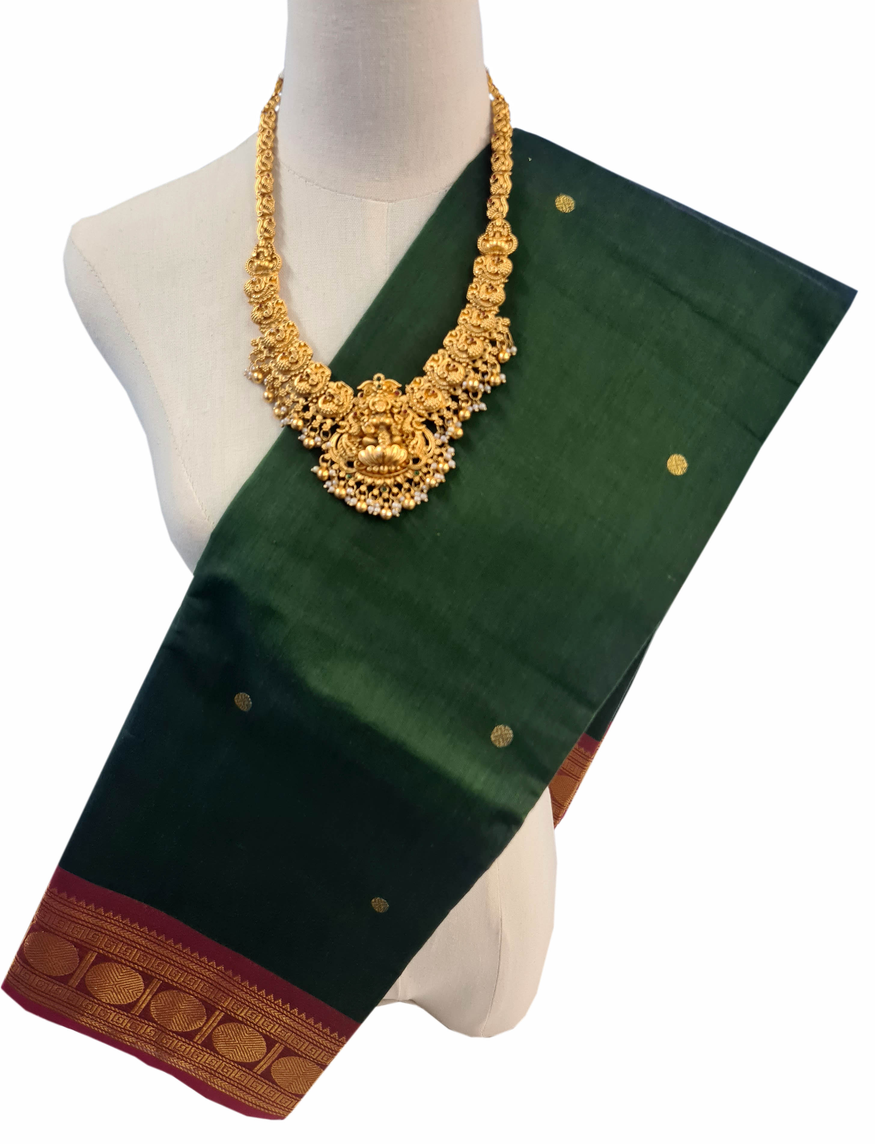 Kanchipuram Cotton Saree With Blouse