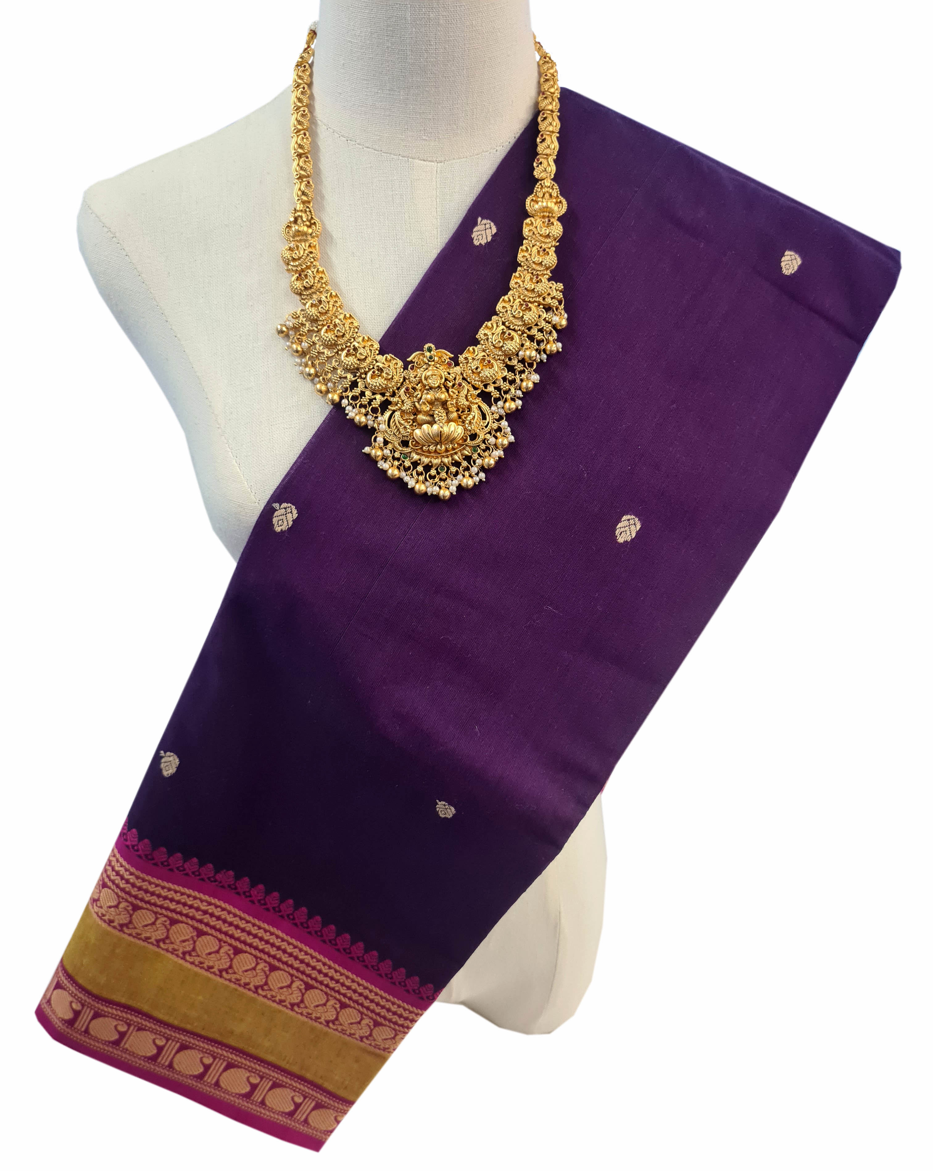 Kanchipuram Cotton Saree With Blouse