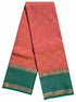 Kanchi Vegan Silk Saree With Contrast Blouse and Rich Jari Pallu