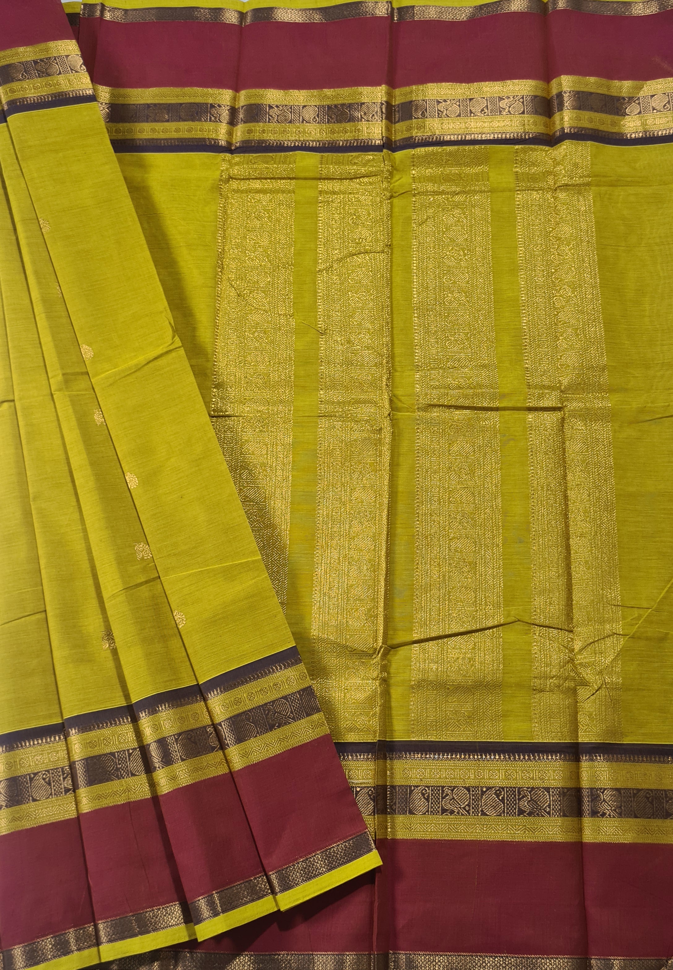 Kanchipuram Pure Rich Cotton Saree with Blouse