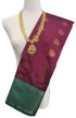 Kanchi Vegan Silk Saree With Contrast Blouse and Rich Jari Pallu