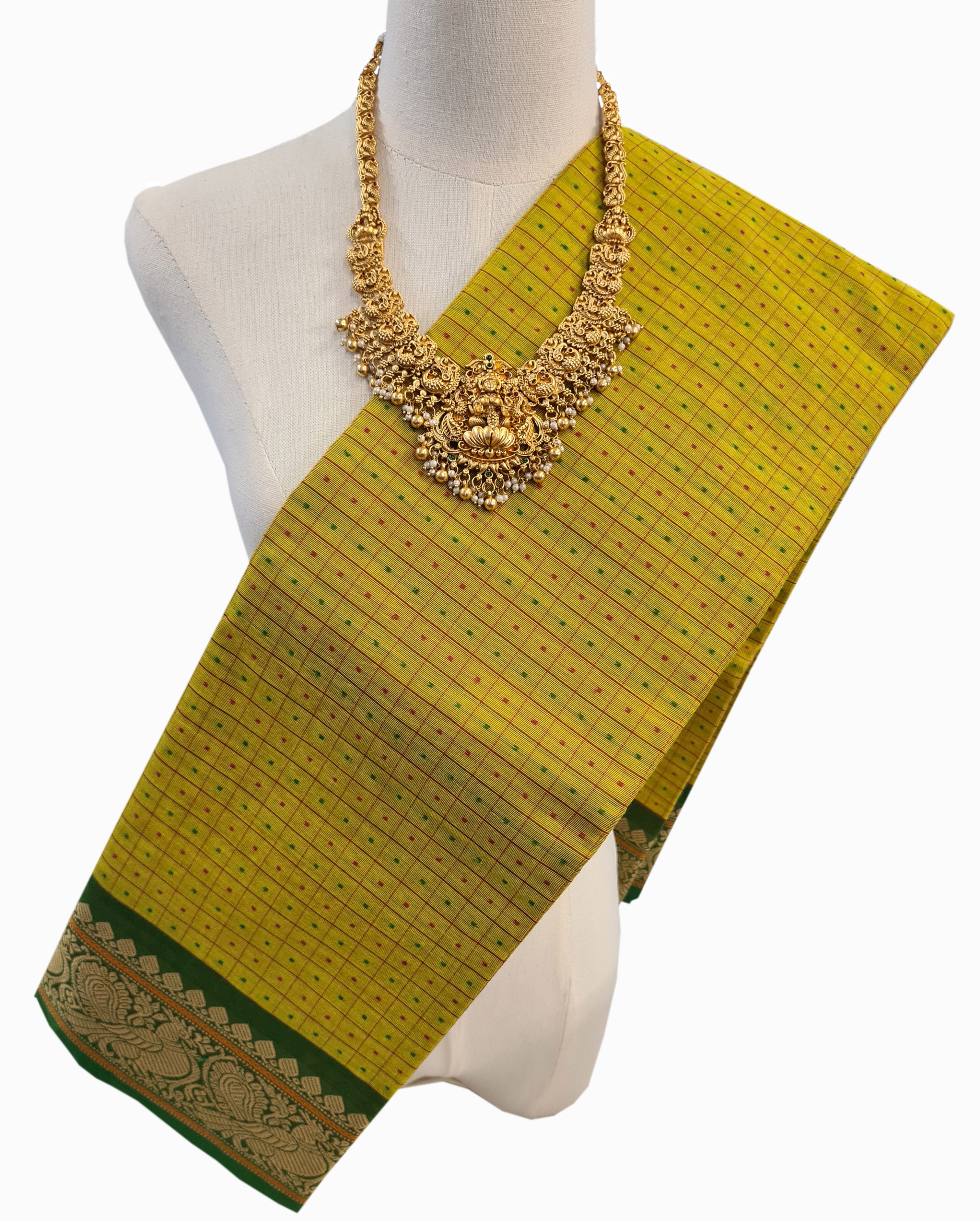 Kanchipuram Cotton Saree With Blouse