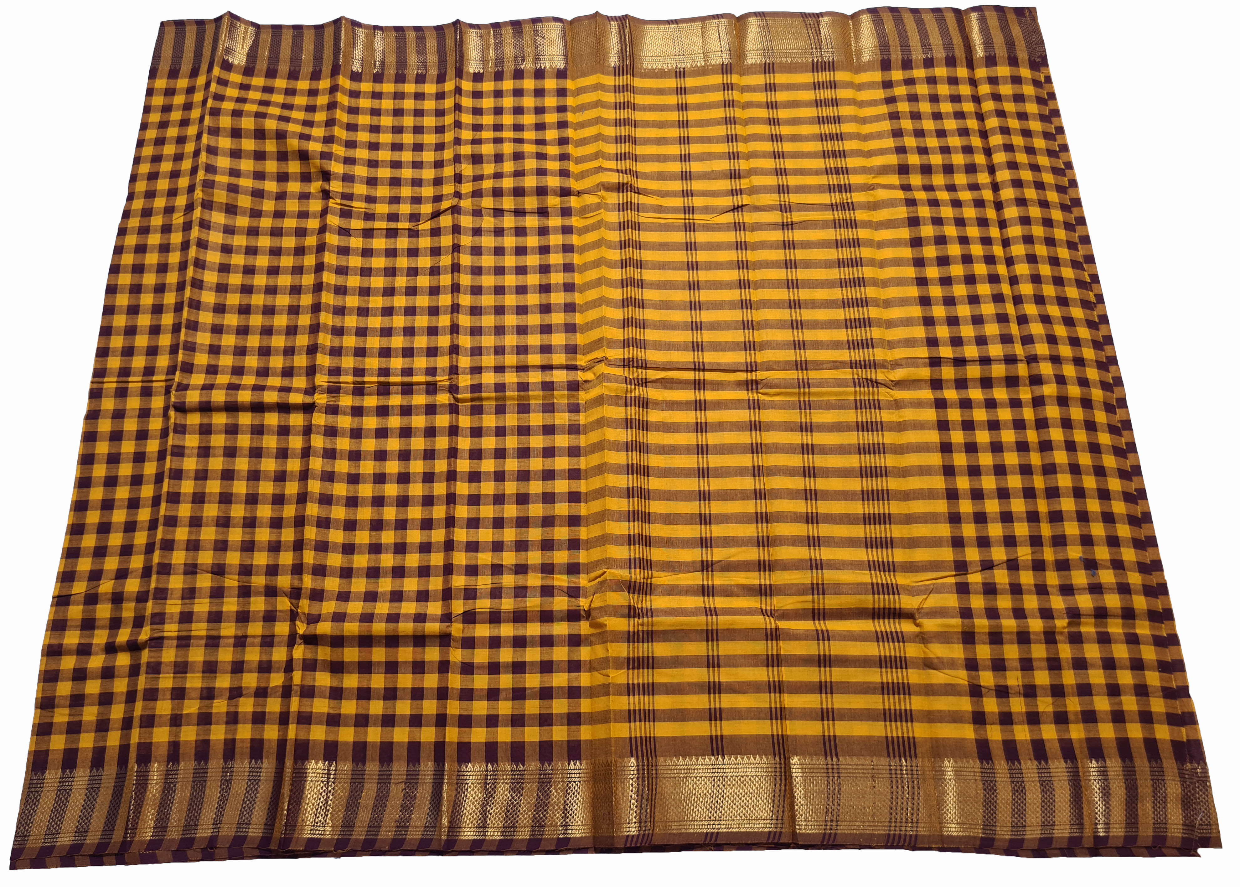 Kanchipuram Cotton Saree Without Blouse