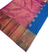 Kanchi Vegan Silk Saree With Contrast Blouse and Rich Jari Pallu