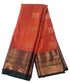 Kanchi Vegan Silk Saree With Contrast Blouse and Rich Jari Pallu