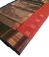 Kanchi Vegan Silk Saree With Contrast Blouse and Rich Jari Pallu