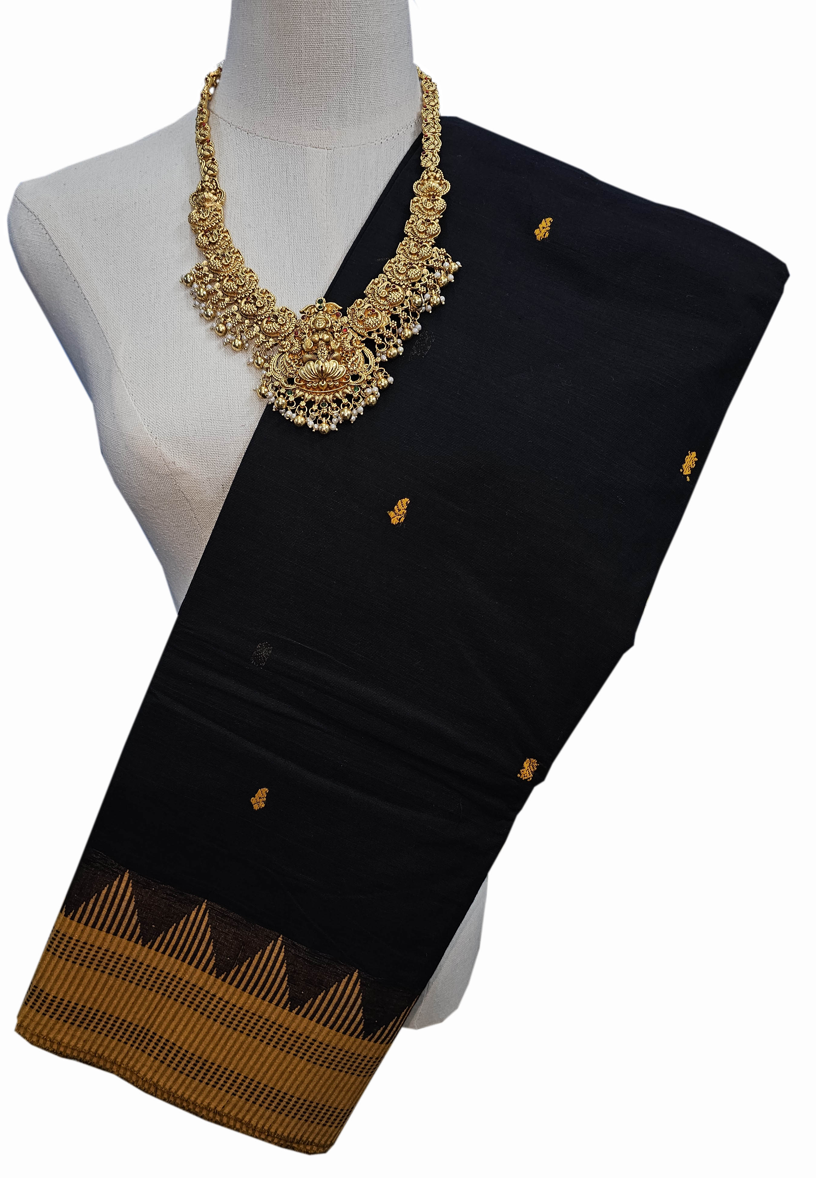 Kanchipuram Cotton Saree With Blouse