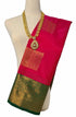 Kanchi Vegan Silk Saree With Contrast Blouse and Rich Jari Pallu