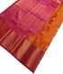 Kanchi Vegan Silk Saree With Contrast Blouse and Rich Jari Pallu