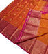 Kanchi Vegan Silk Saree With Contrast Blouse and Rich Jari Pallu