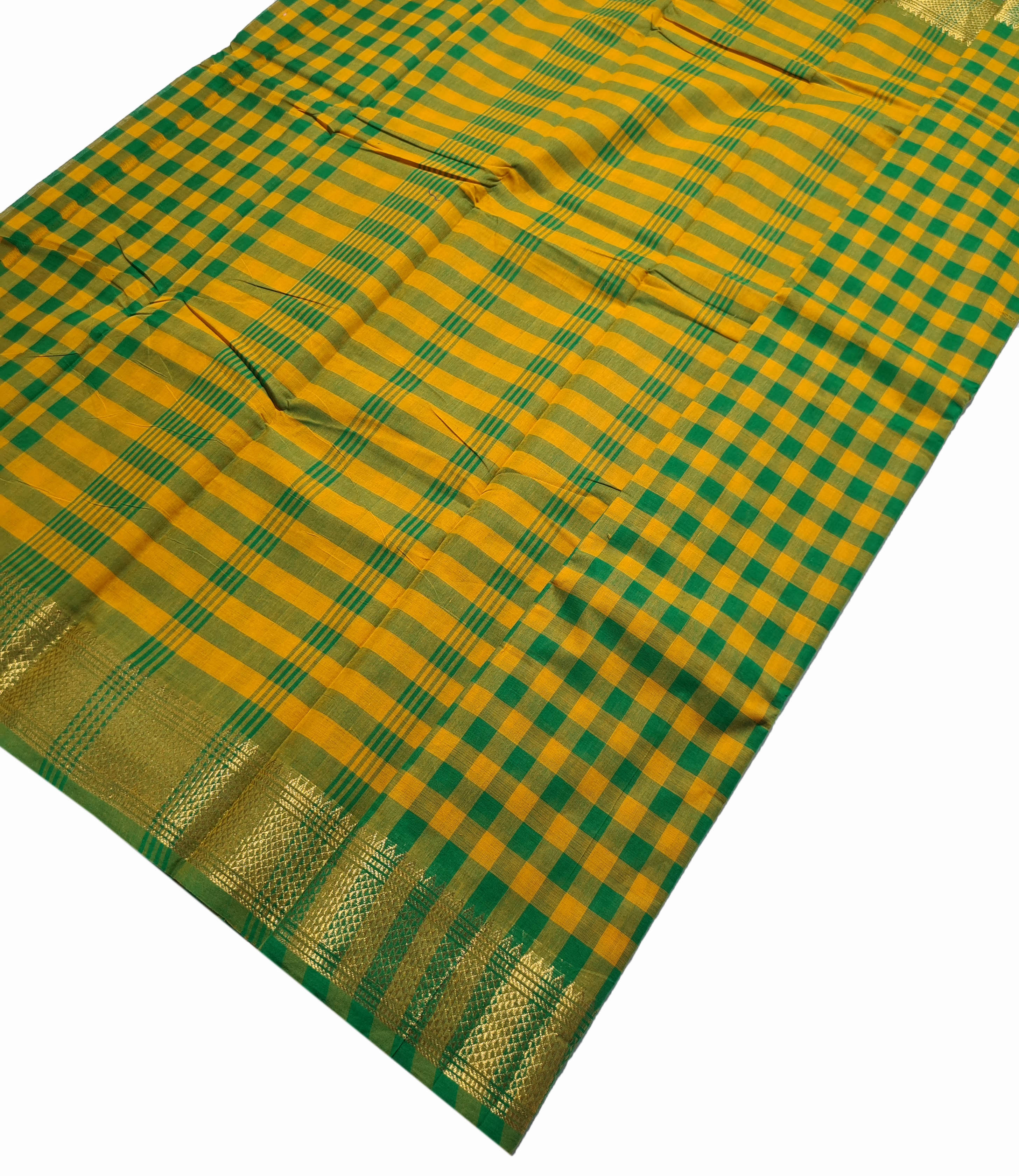 Kanchipuram Cotton Saree Without Blouse