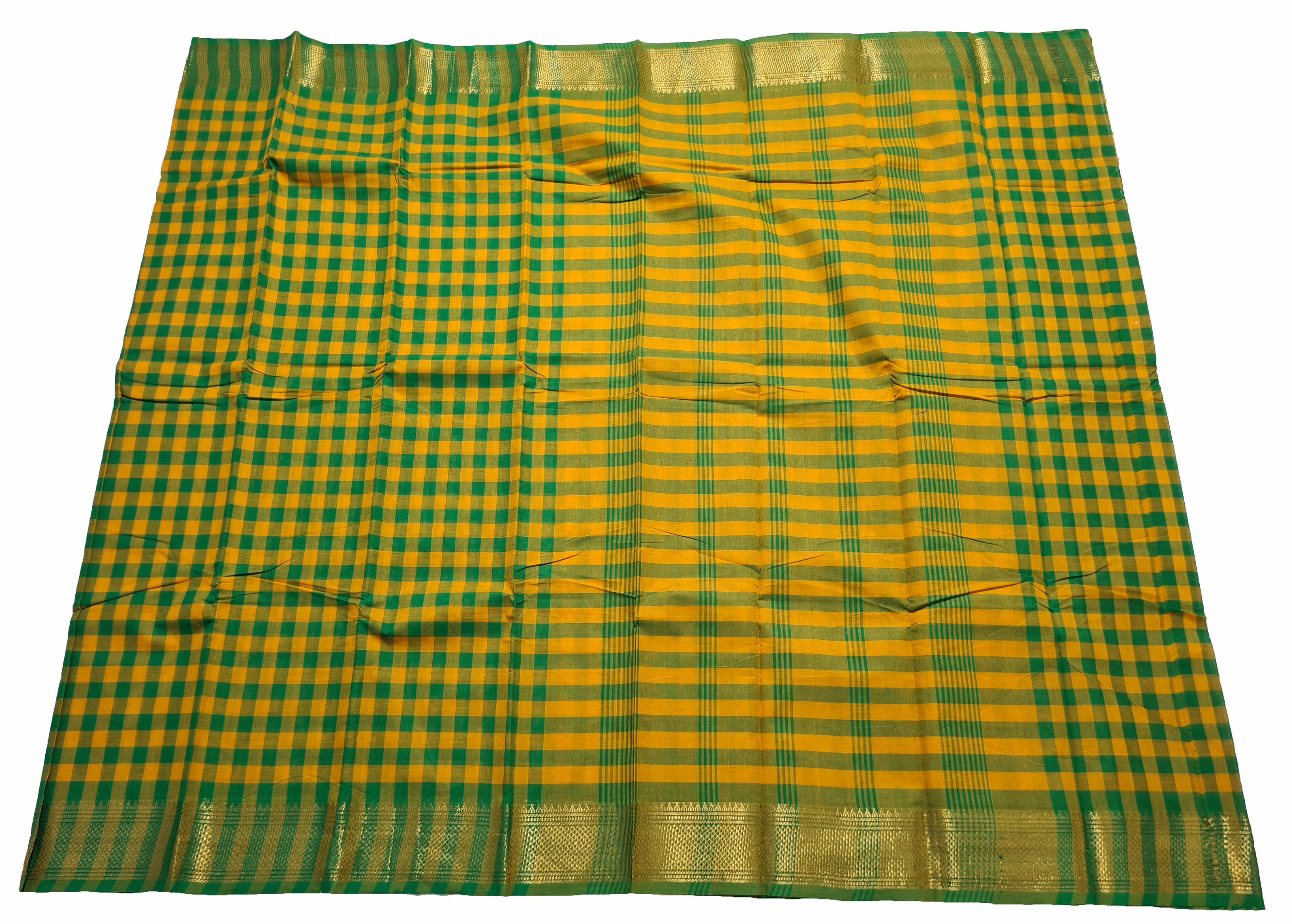 Kanchipuram Cotton Saree Without Blouse