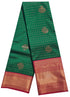 Kanchi Vegan Silk Saree With Contrast Blouse and Rich Jari Pallu