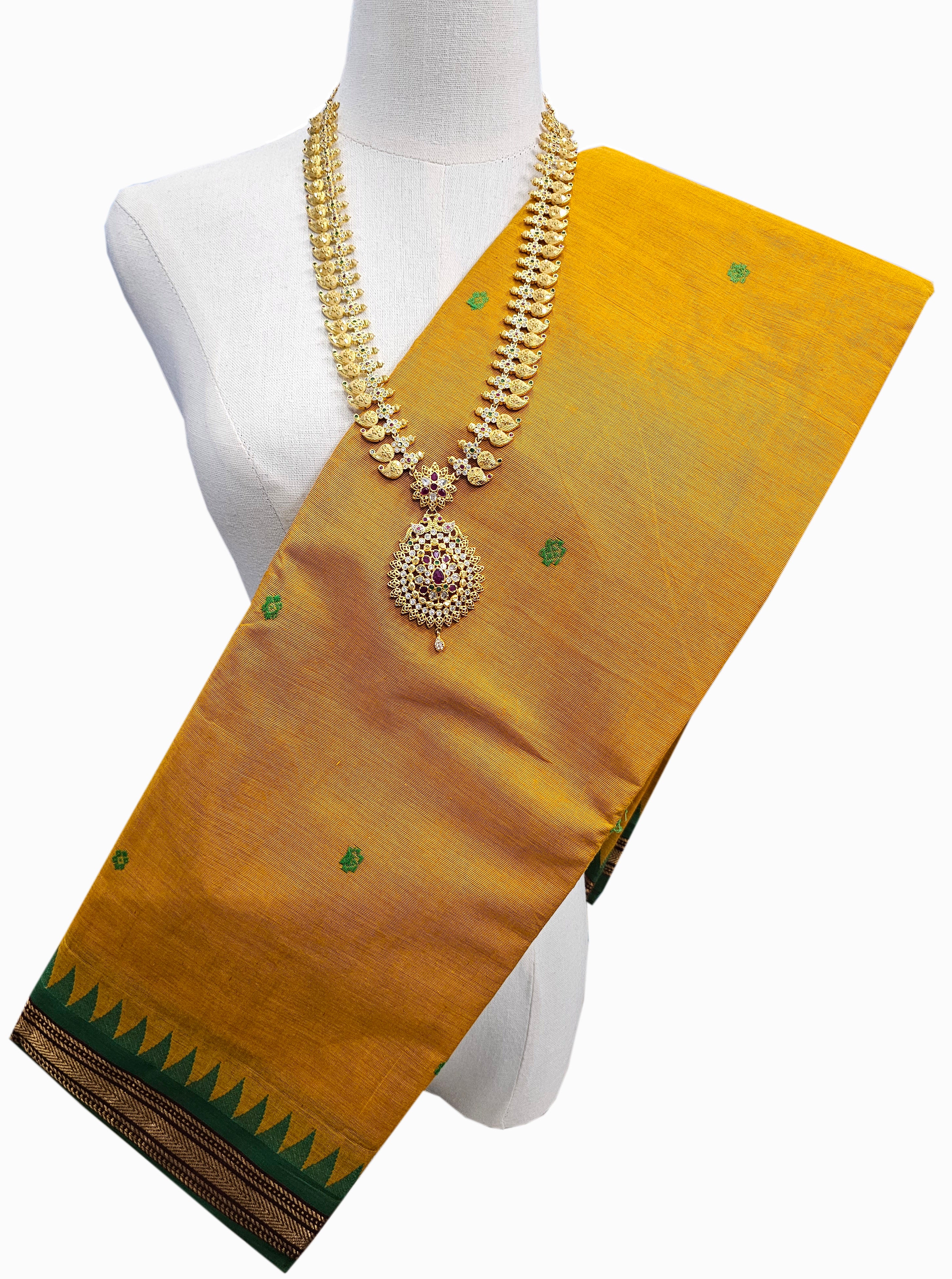 Kanchipuram Cotton Saree With Blouse